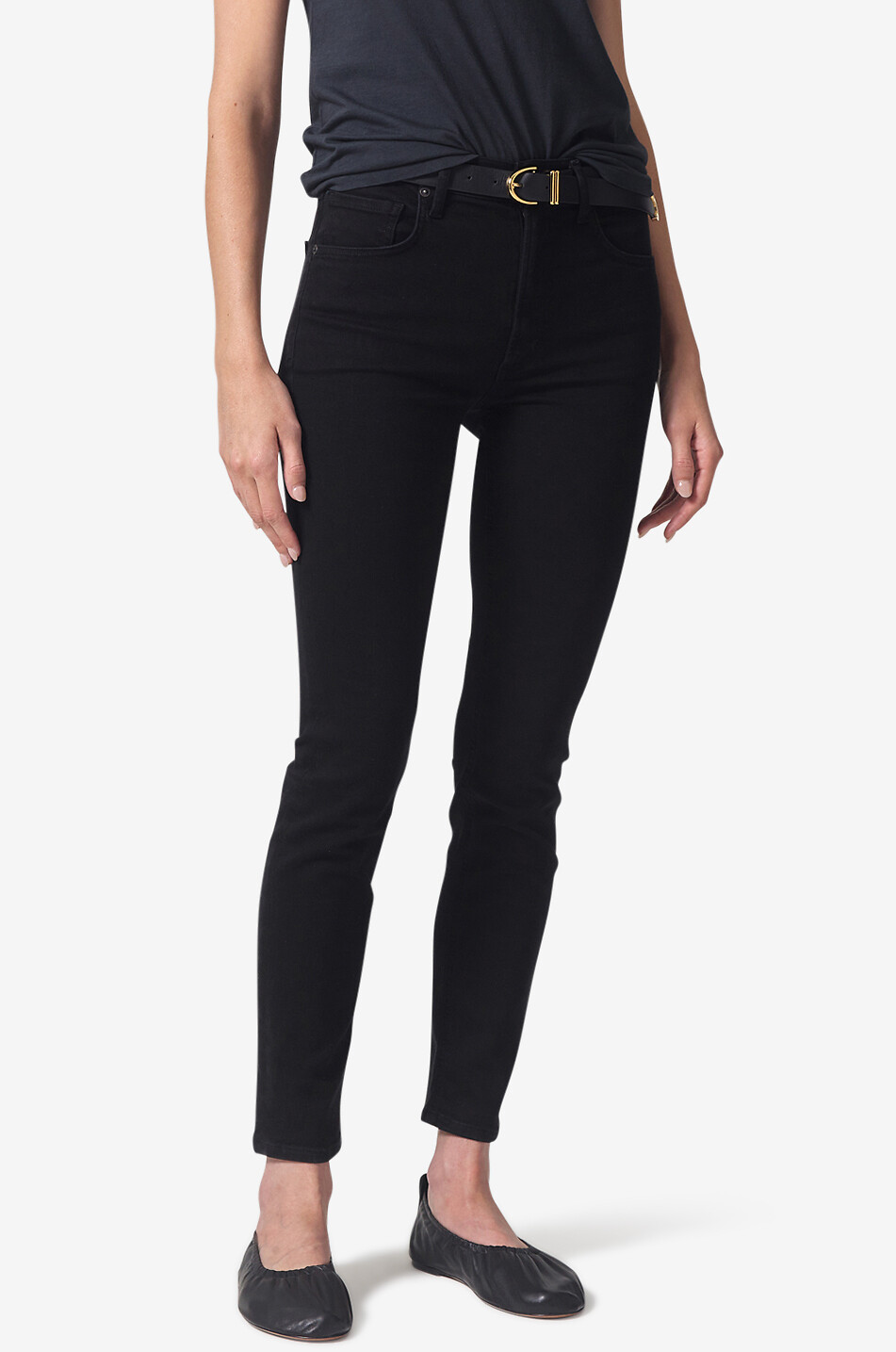 CITIZENS OF HUMANITY Sloane cotton skinny jeans Women BLACK 3