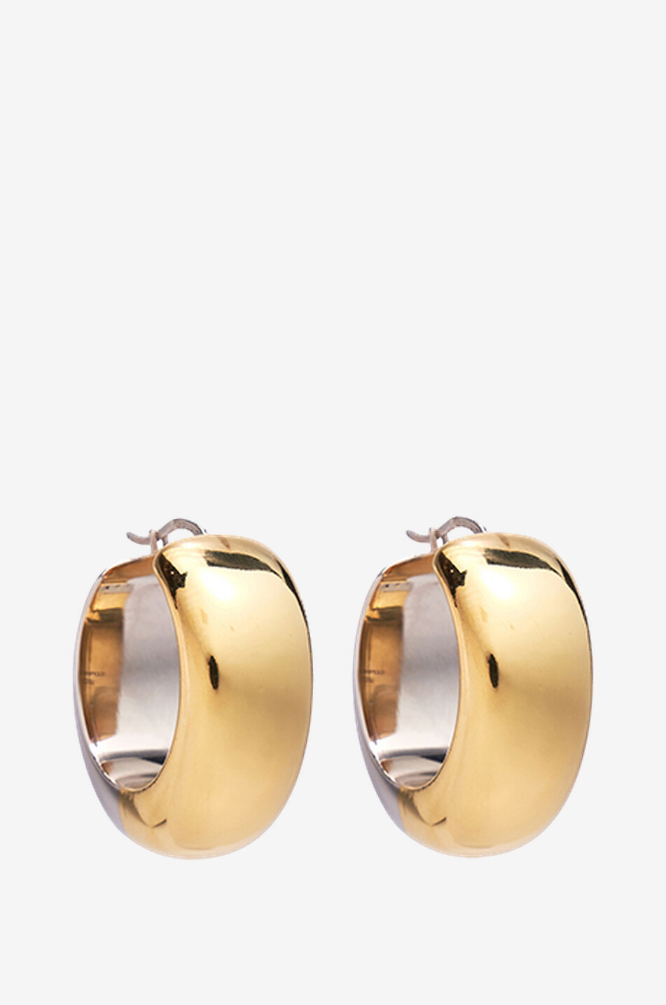 LIZZIE FORTUNATO Créoles épaisses argentées et dorées bubble Femme MULTICOLORE 1