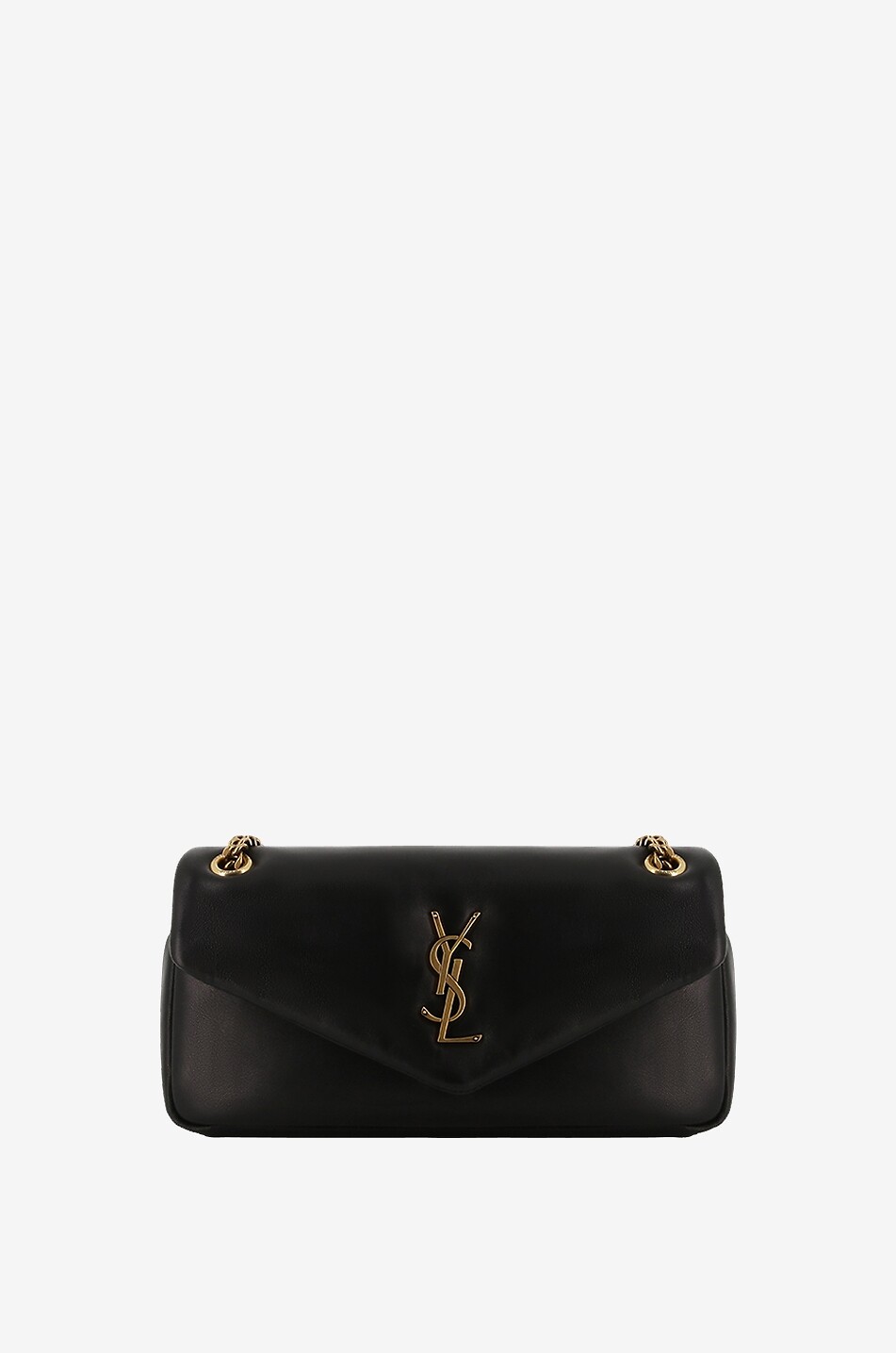 SAINT LAURENT PARIS Calypso nappa leather shoulder bag Women BLACK 1