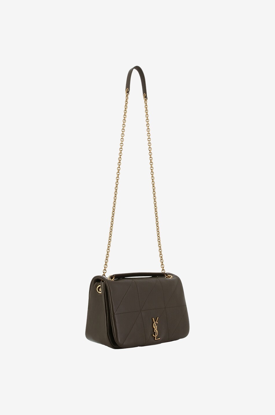 SAINT LAURENT PARIS Sac porté épaule en cuir nappa matelassé Jamie 4.3 Small Femme KAKI FONCÉ 5