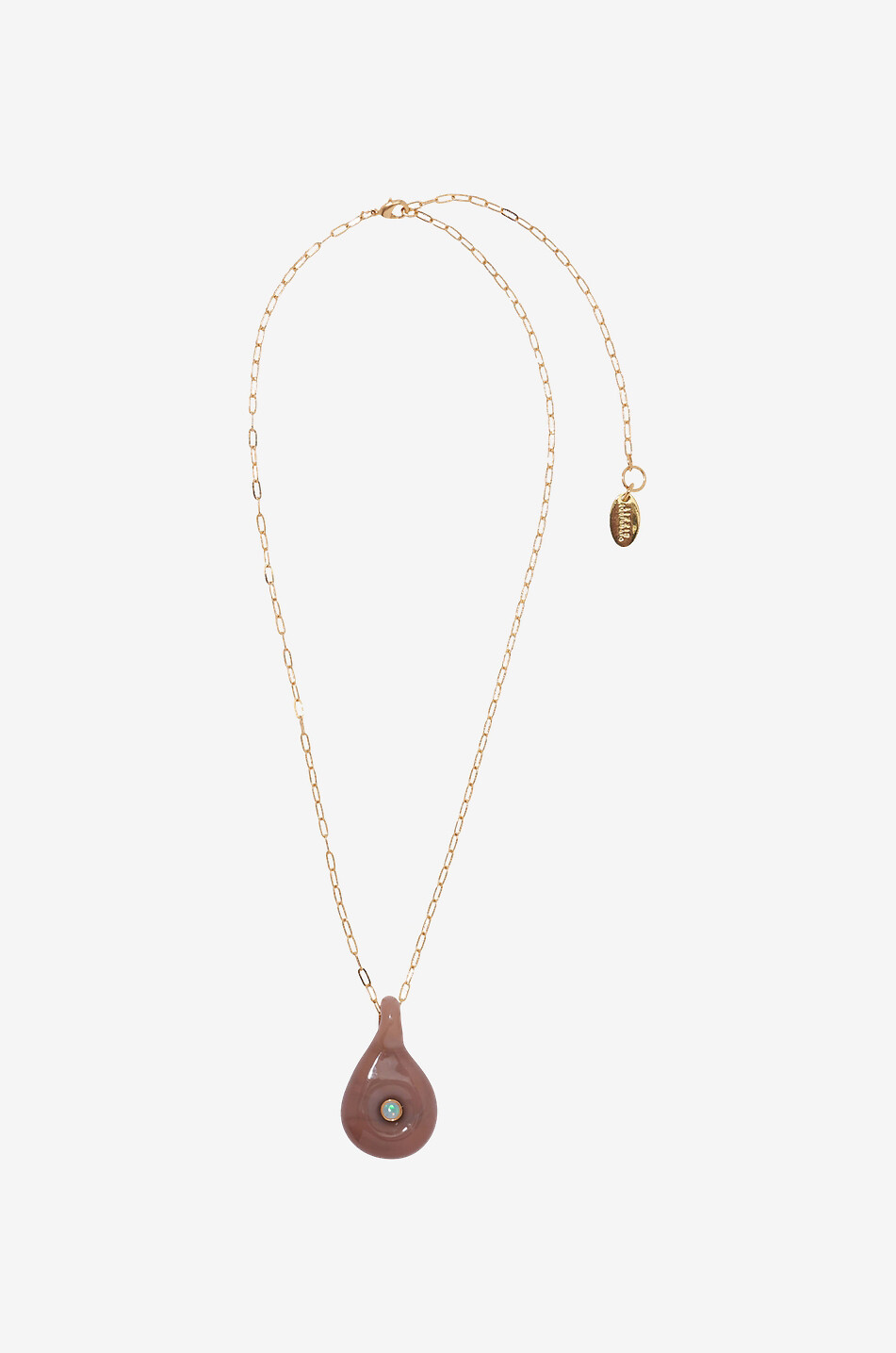 Sautoir avec pendentif en verre Muse Brown