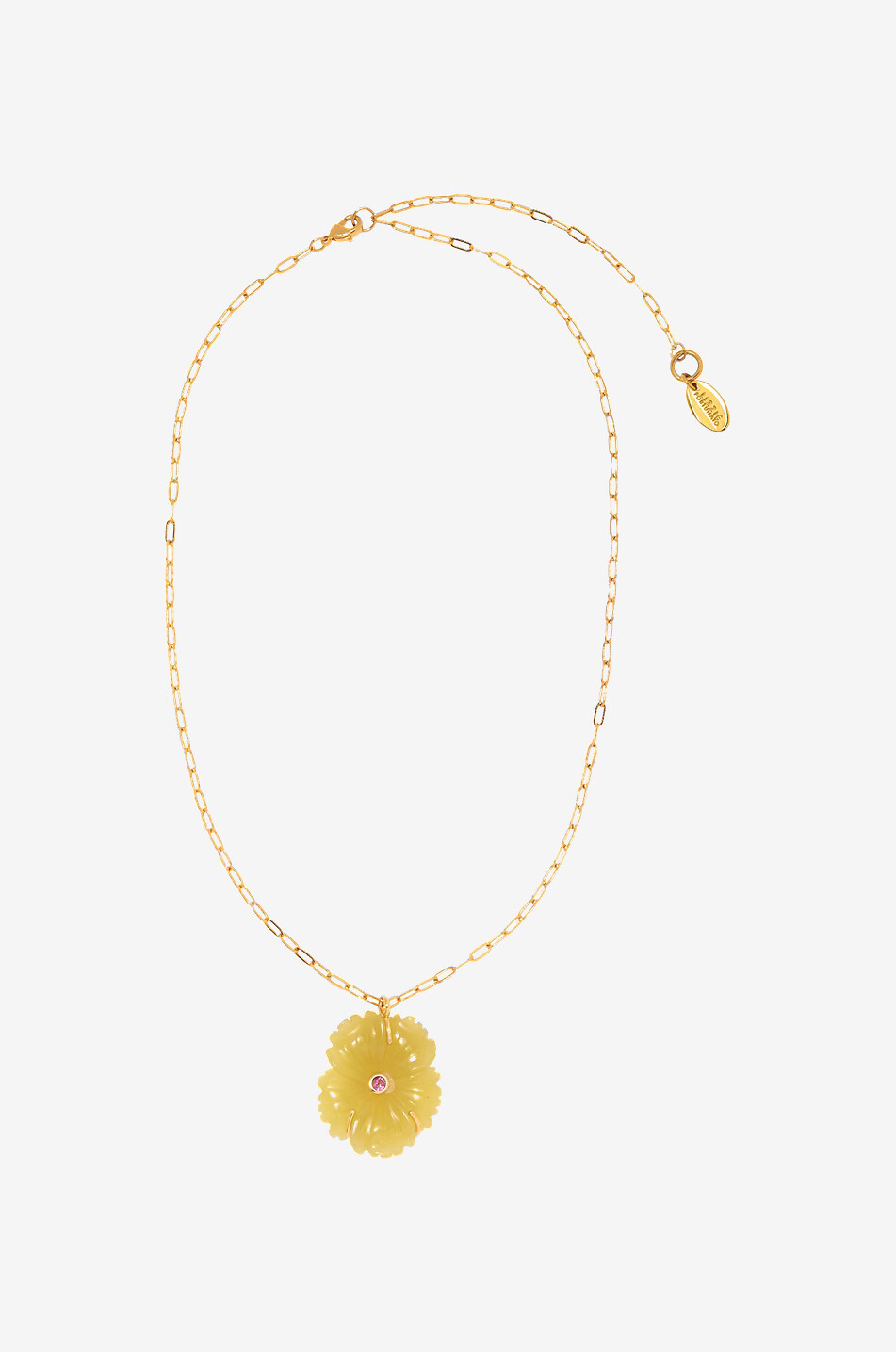 LIZZIE FORTUNATO New Bloom Canary necklace with jade pendant Women YELLOW 1