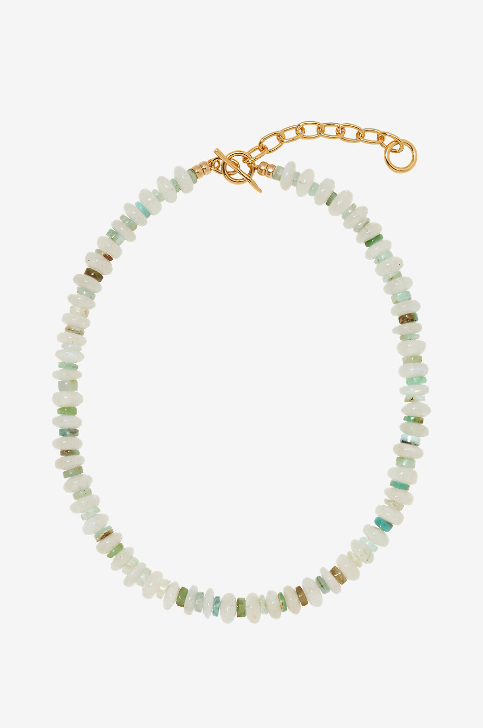 Collier en opale verte et pierre-de-lune Tola