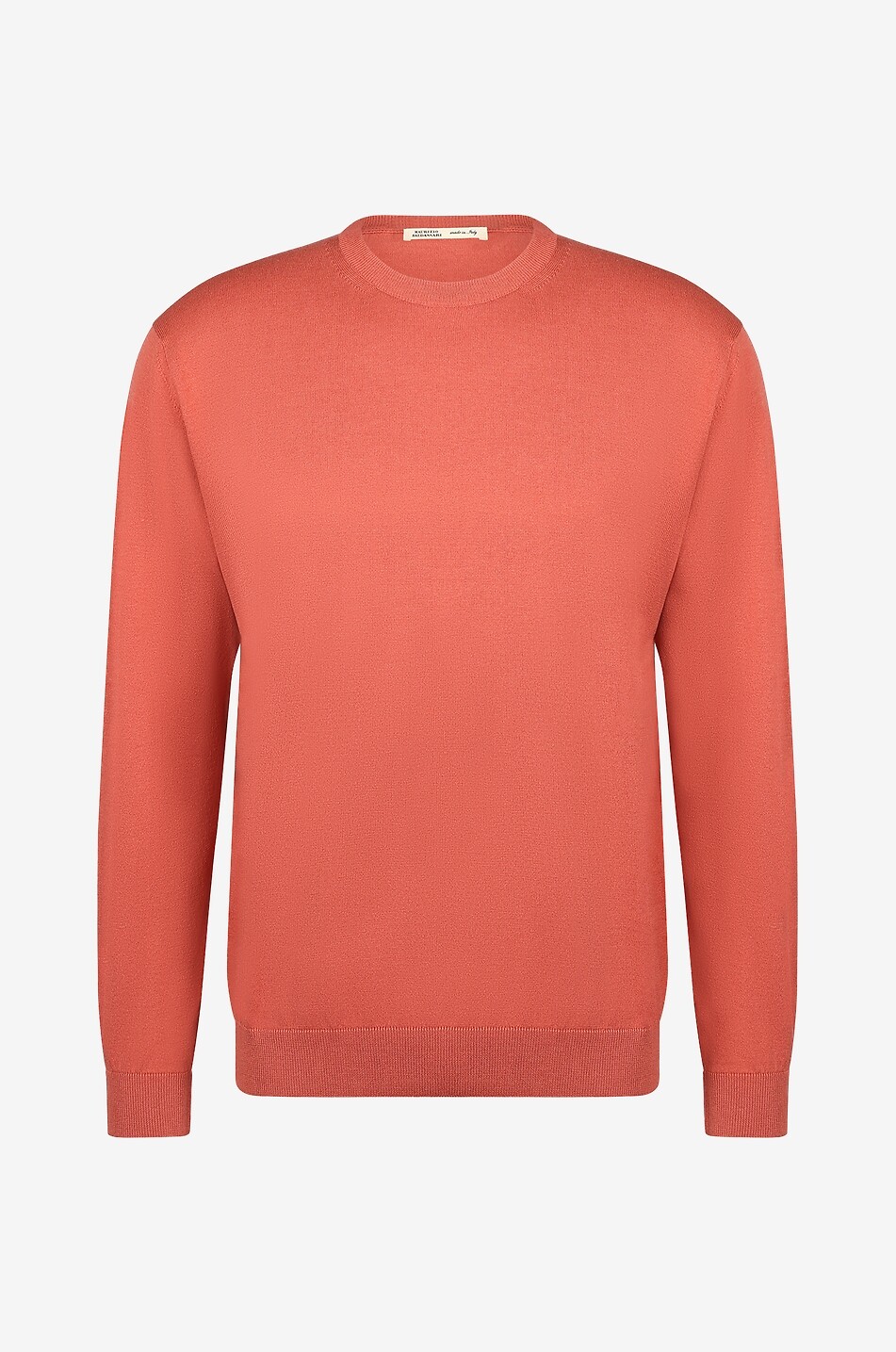 Pull à col rond en soie et coton