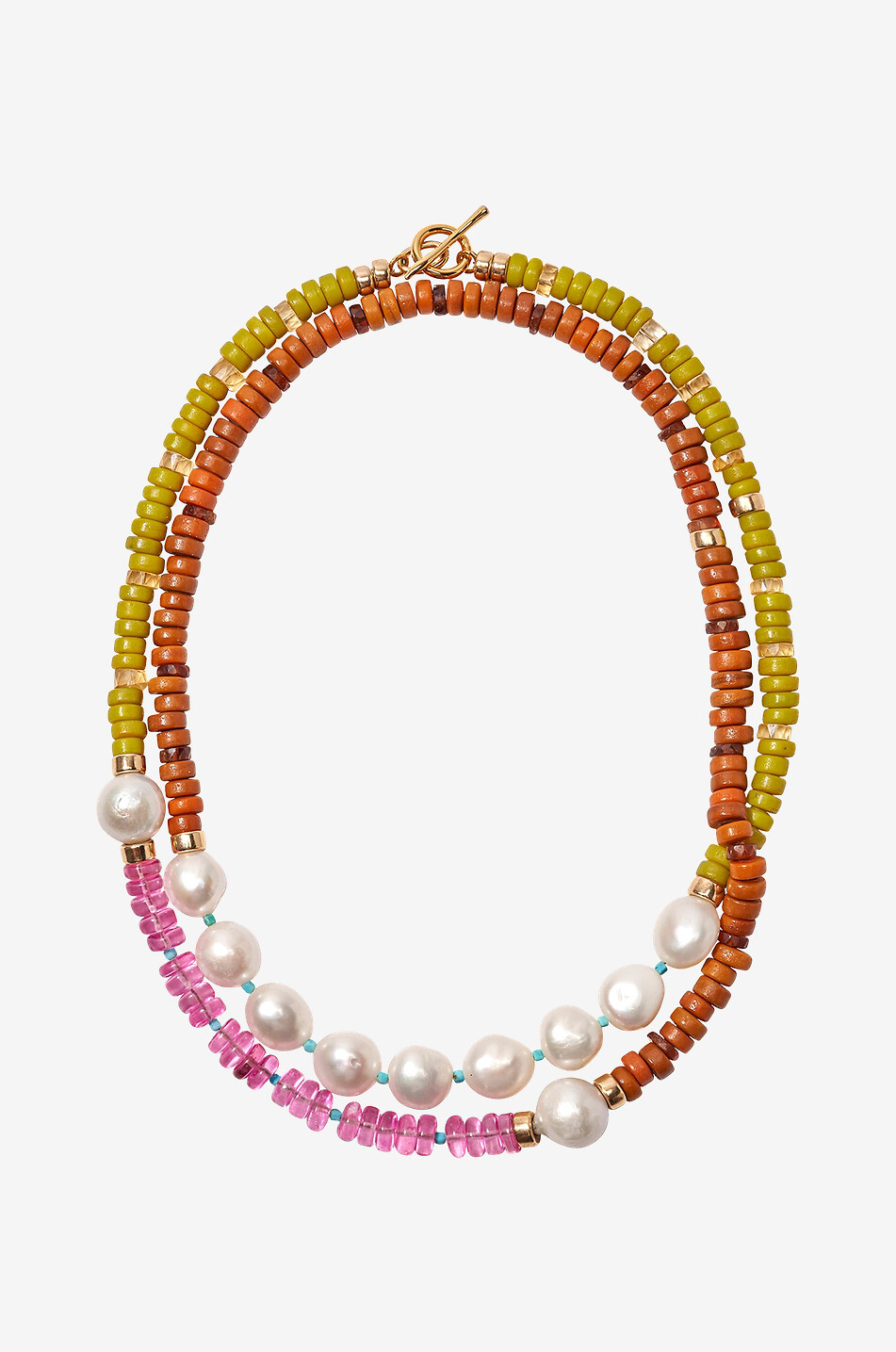 LIZZIE FORTUNATO Sautoir en perles de pierre et d'eau douce Cabana Dragon Fruit Femme MULTICOLORE3 1