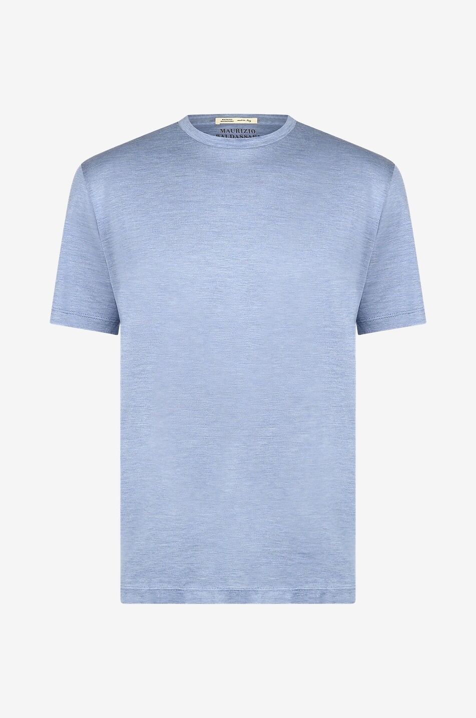 Short-sleeved silk and cotton jersey T-shirt