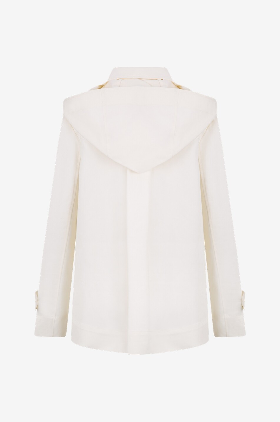 Jabot collar cotton short coat