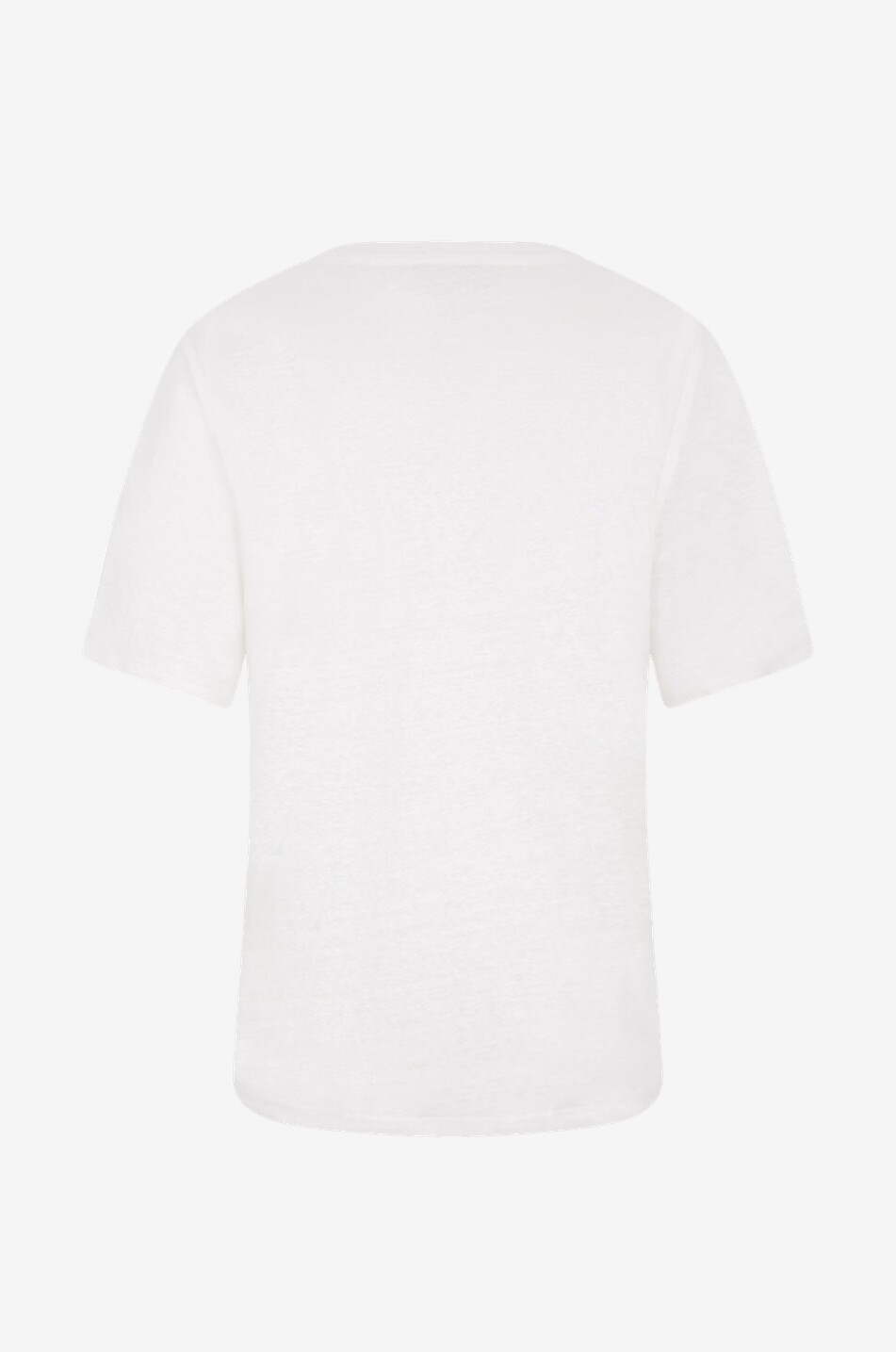 BONGENIE Linen short-sleeved V-neck T-shirt Women EGGSHELL 2