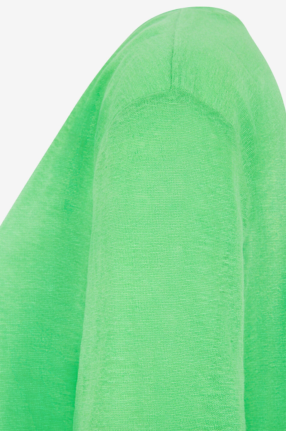 BONGENIE T-shirt à manches courtes et col V en lin Femme VERT 3