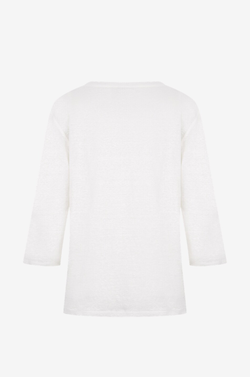 BONGENIE Linen three-quarter sleeves T-shirt Women EGGSHELL 2