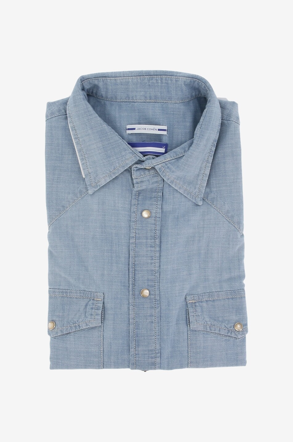 Chemise à manches longues en denim délavé