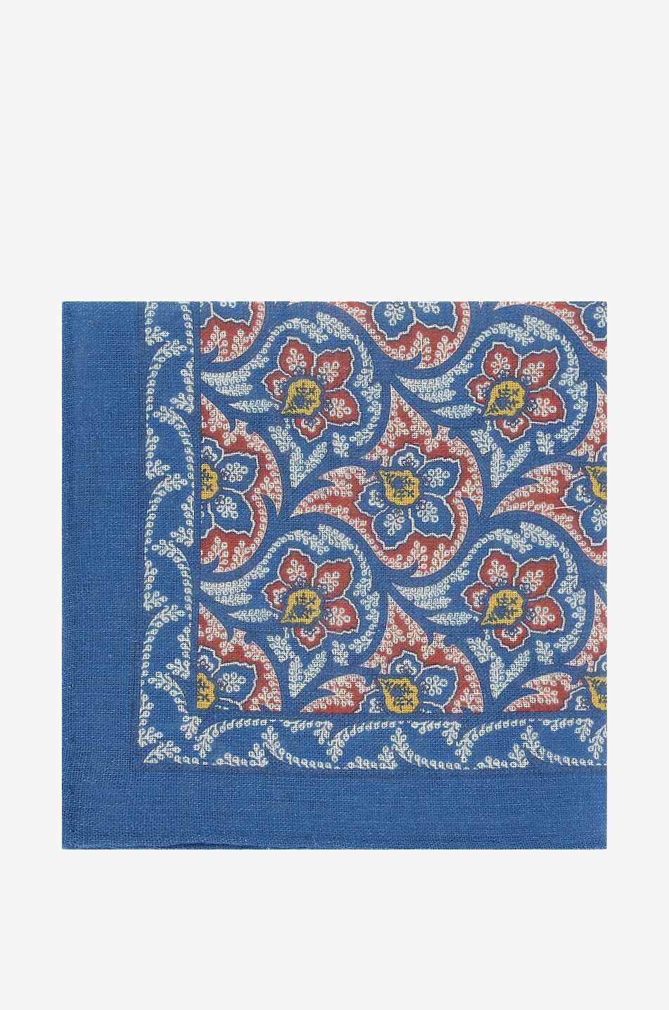 Einstecktuch aus Leinen mit Blütenprint