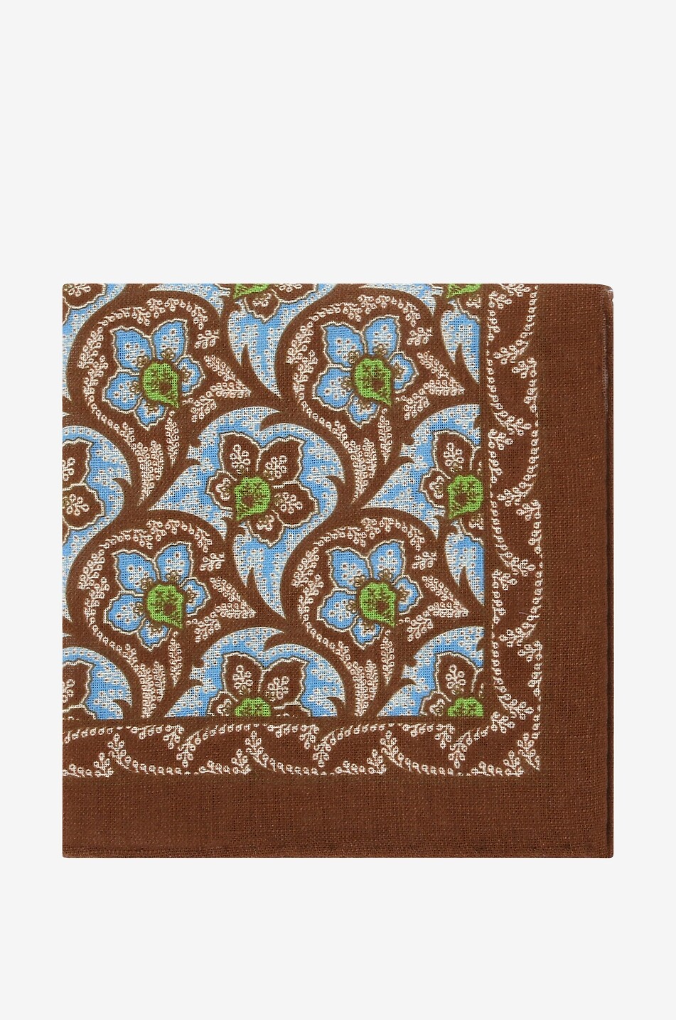 Einstecktuch aus Leinen mit Blütenprint