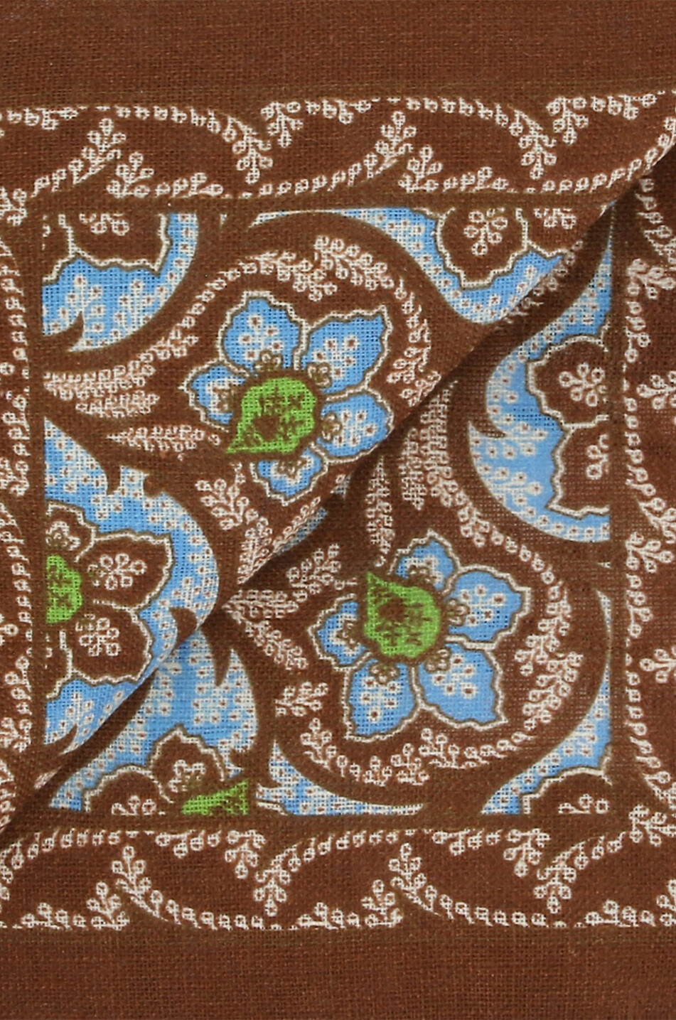 Einstecktuch aus Leinen mit Blütenprint