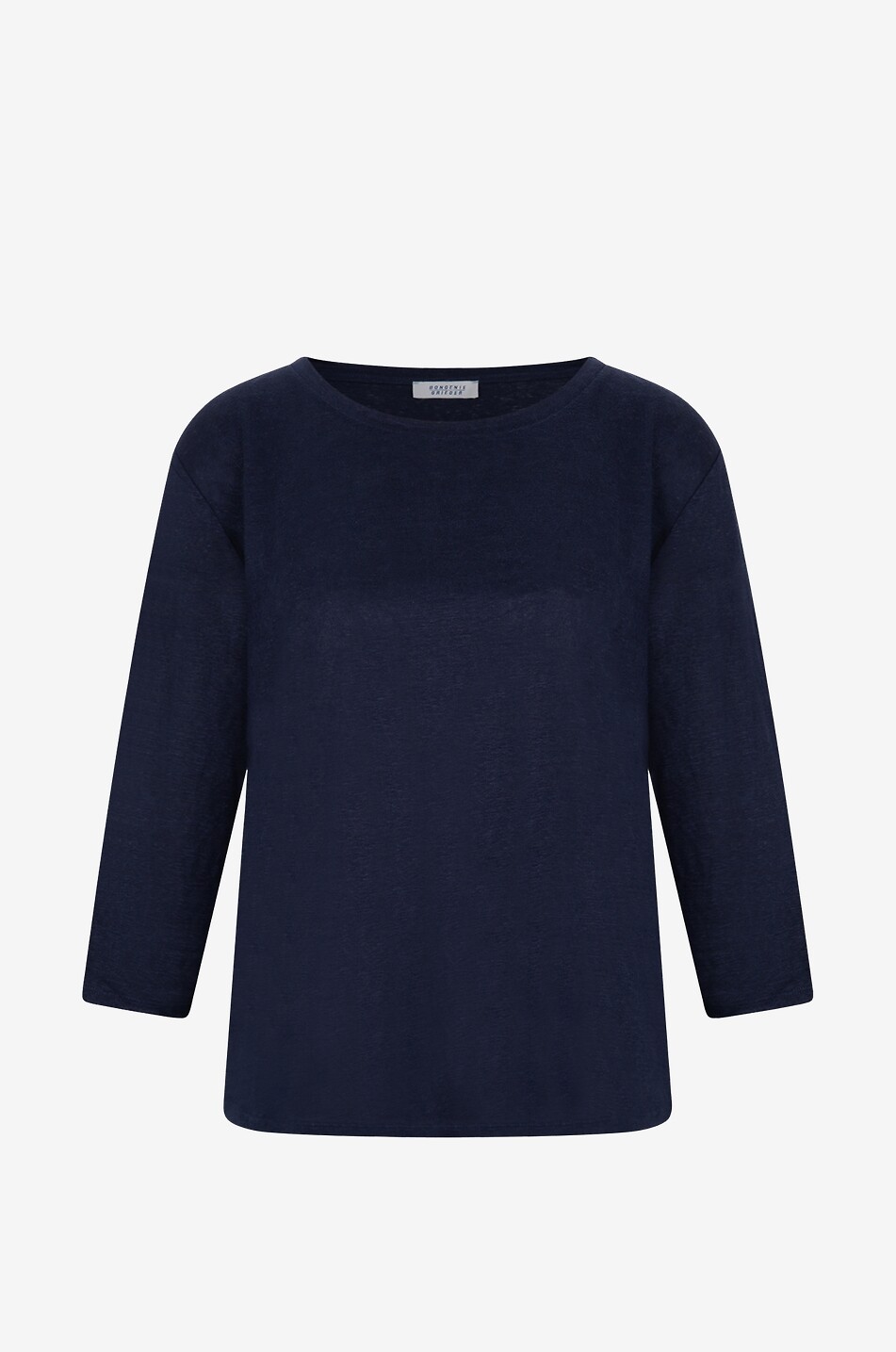 BONGENIE Linen three-quarter sleeves T-shirt Women DARK BLUE 1