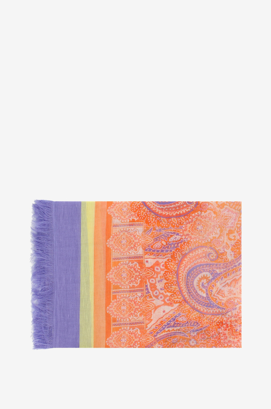 Schal aus Leinen und Seide Ornament