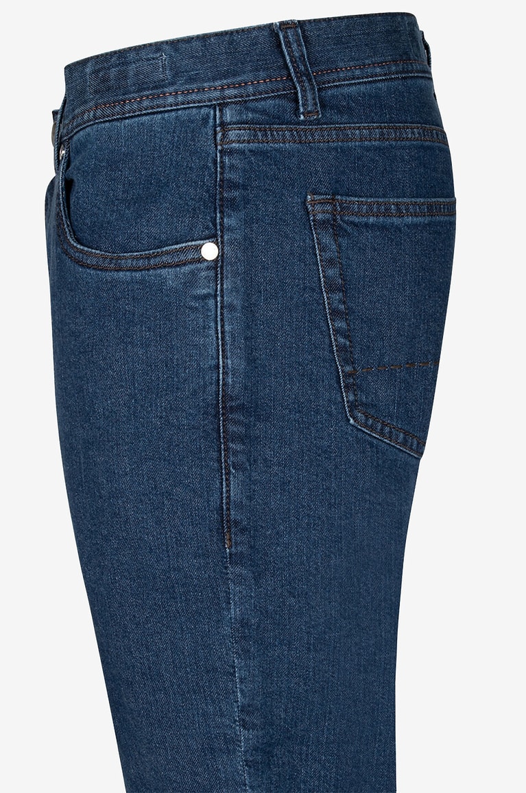 RICHARD J. BROWN Jeans mit geradem Bein aus Baumwolle Modal und Seide Tokyo Herren MITTELBLAU 3