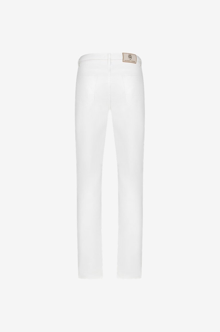 RICHARD J. BROWN Hose mit geradem Bein aus Baumwolle und Leinen Tokyo Herren CREMEFARBEN 2
