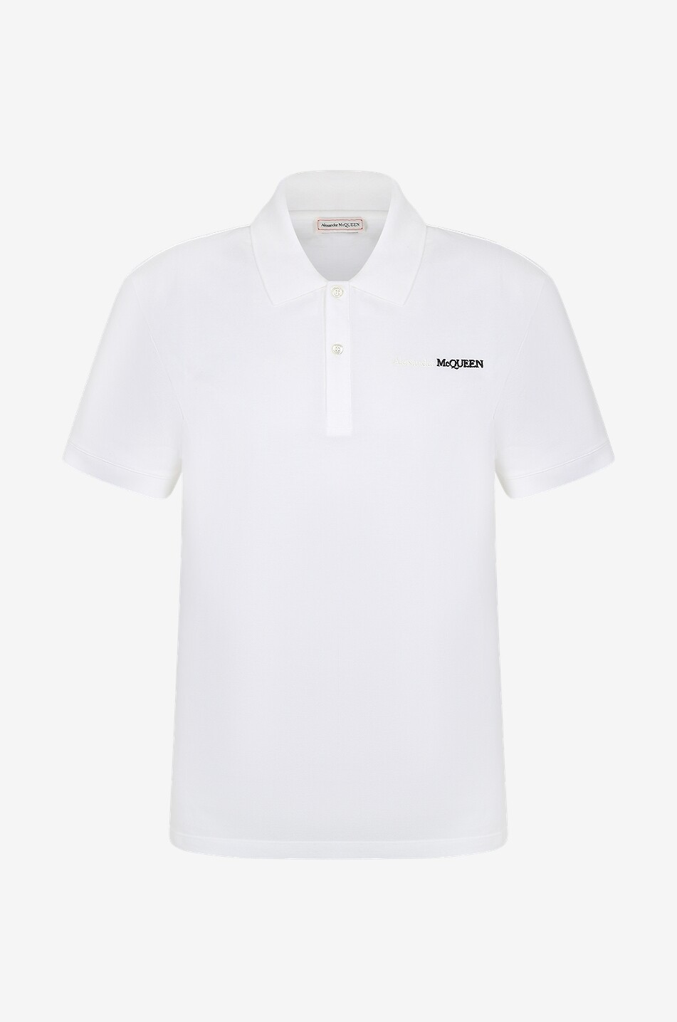 Polo en coton piqué à manches courtes brodé McQUEEN