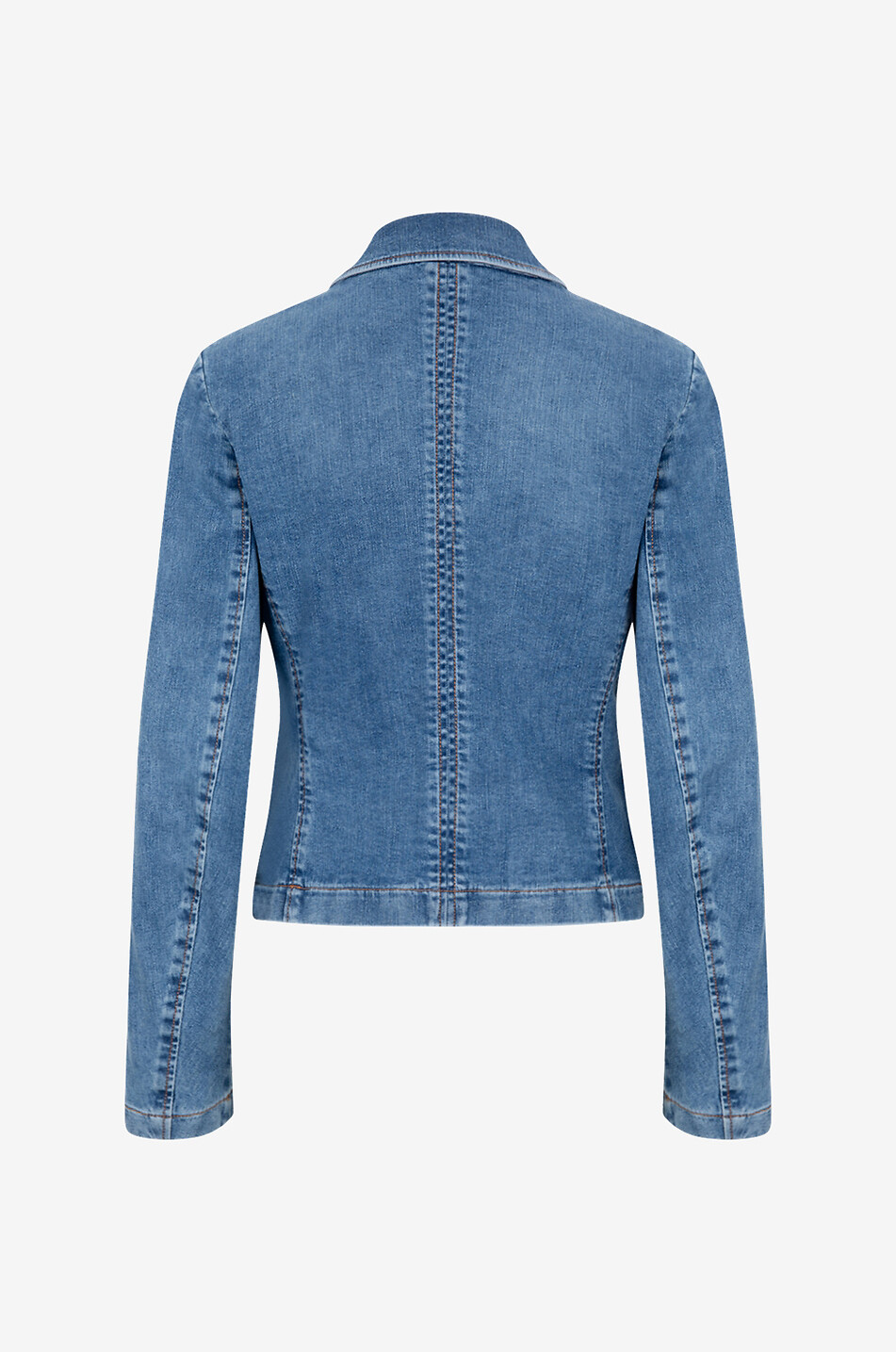 Kurzer Blazer aus ausgewaschenem Denim
