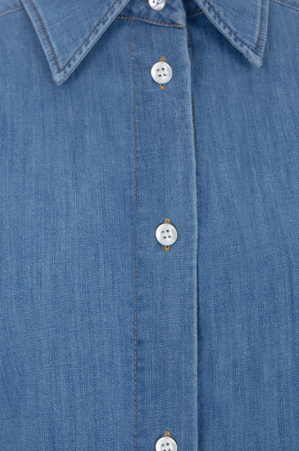 Hemd zum Knoten mit langen Ärmeln aus Denim