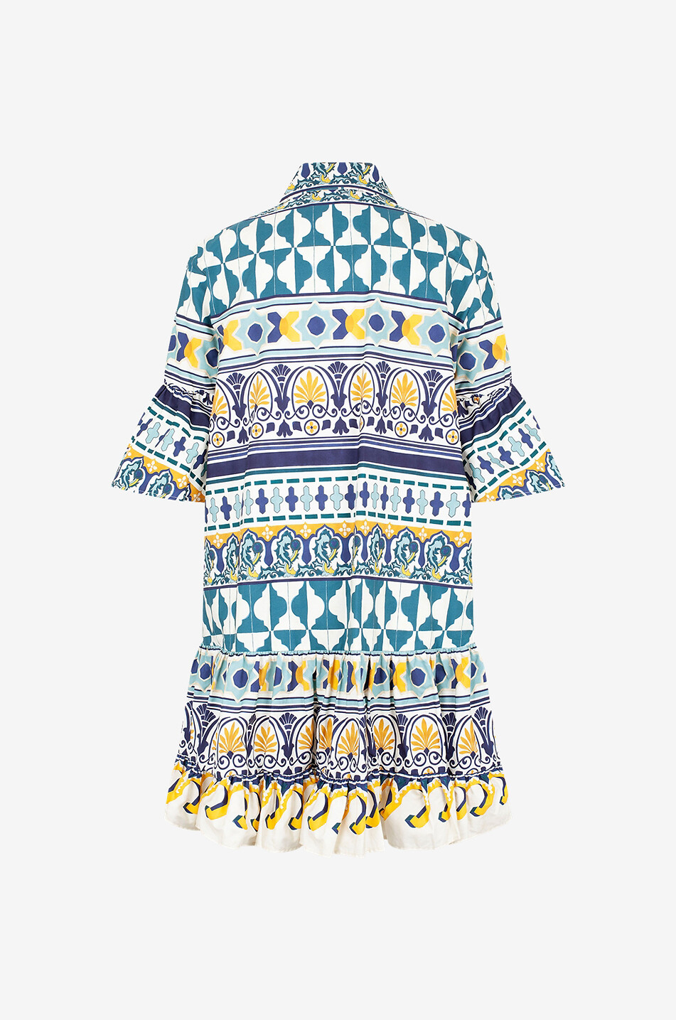 LA DOUBLEJ Mini-Popeline-Kleid mit Schoss Choux Casareale Small Placée Damen BUNT 2