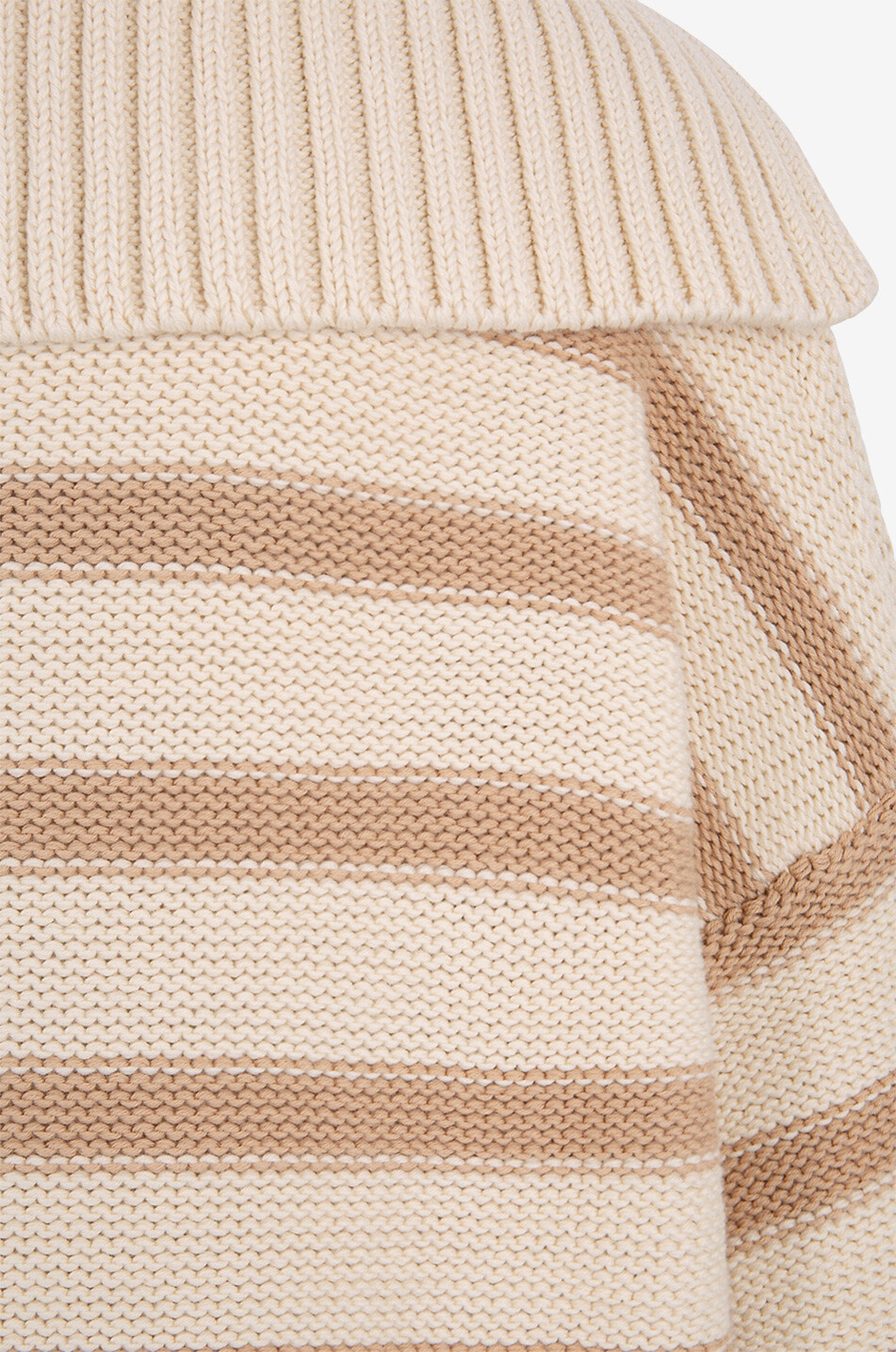 Pull rayé à col V en coton