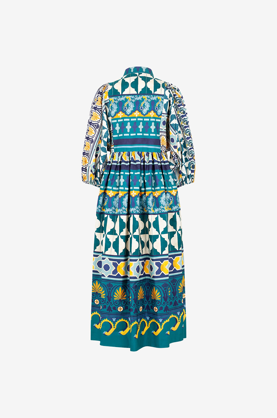 LA DOUBLEJ Robe midi en popeline Portofino Casareale Placée Femme BLEU 2