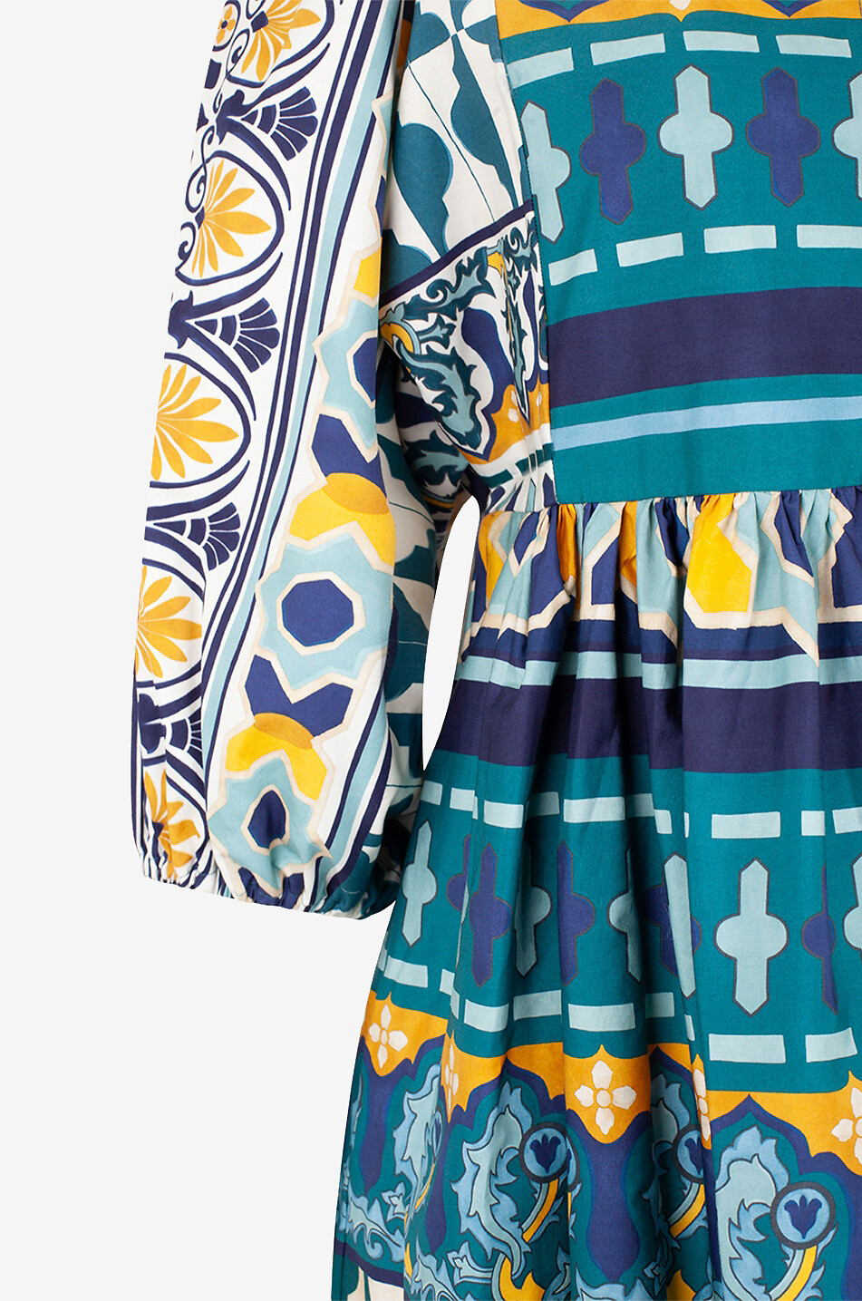 LA DOUBLEJ Robe midi en popeline Portofino Casareale Placée Femme BLEU 3