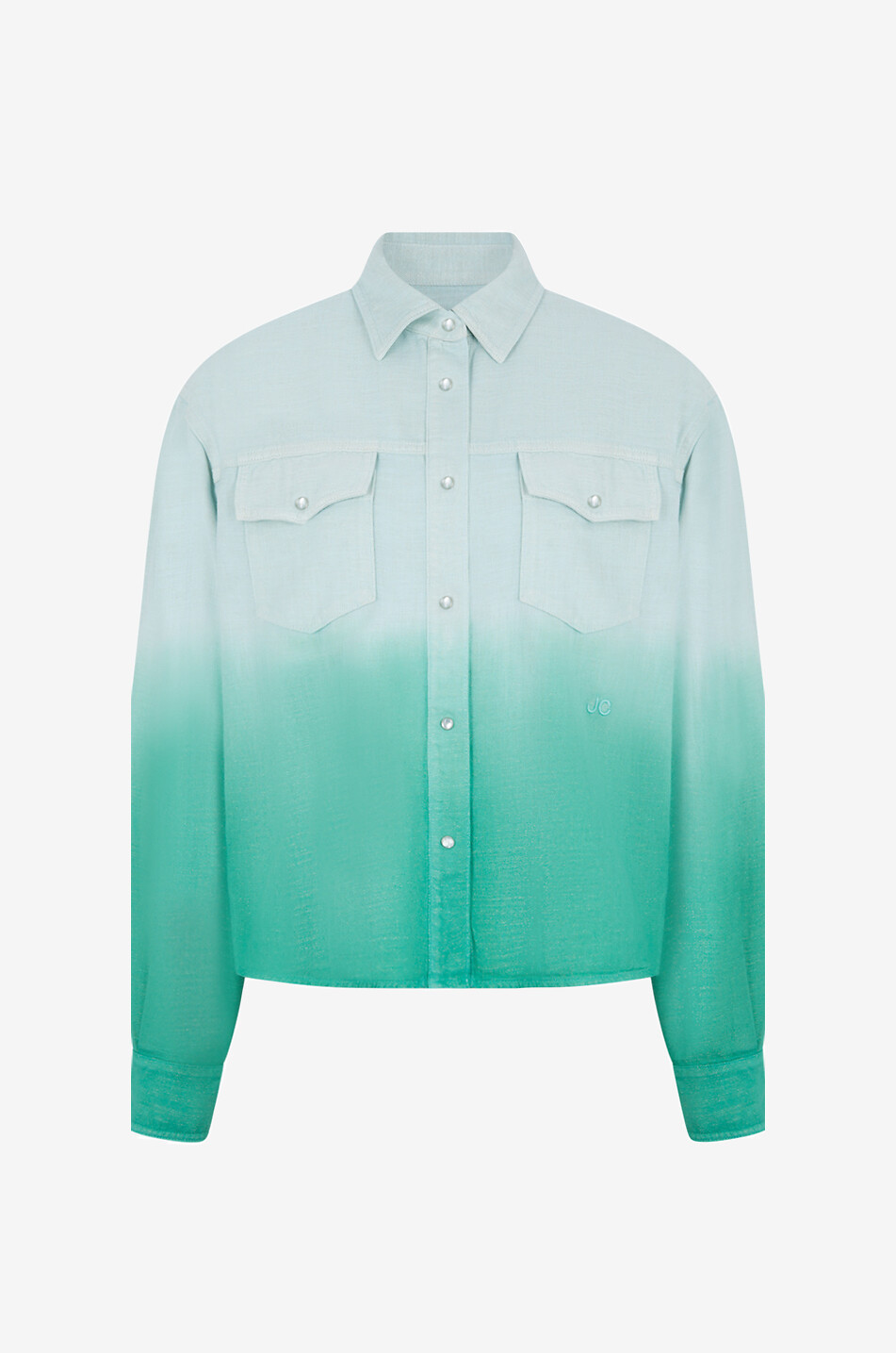 JACOB COHEN Veste chemise ample à dégradé de couleur Femme VERT 1