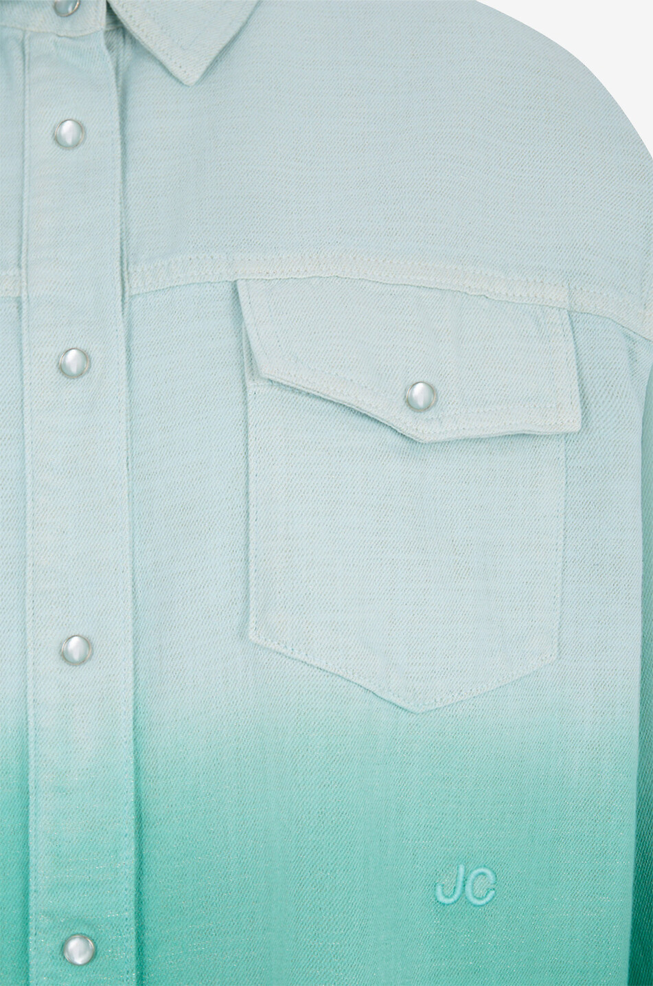 JACOB COHEN Veste chemise ample à dégradé de couleur Femme VERT 6