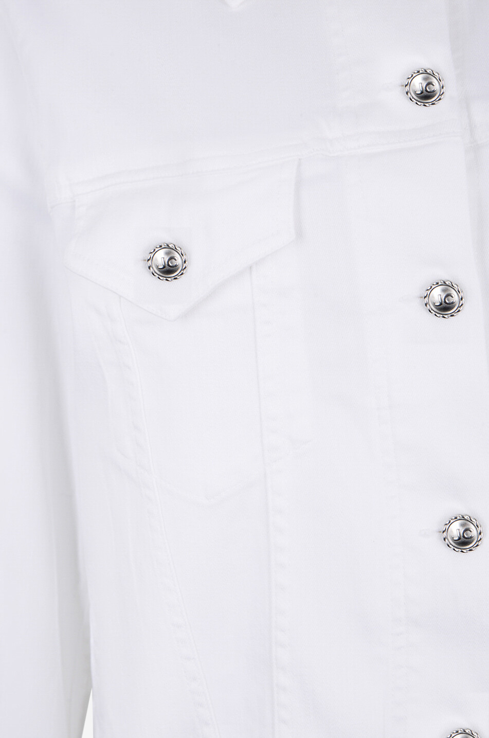 JACOB COHEN Veste en denim de lyocell et de coton Femme BLANC 6