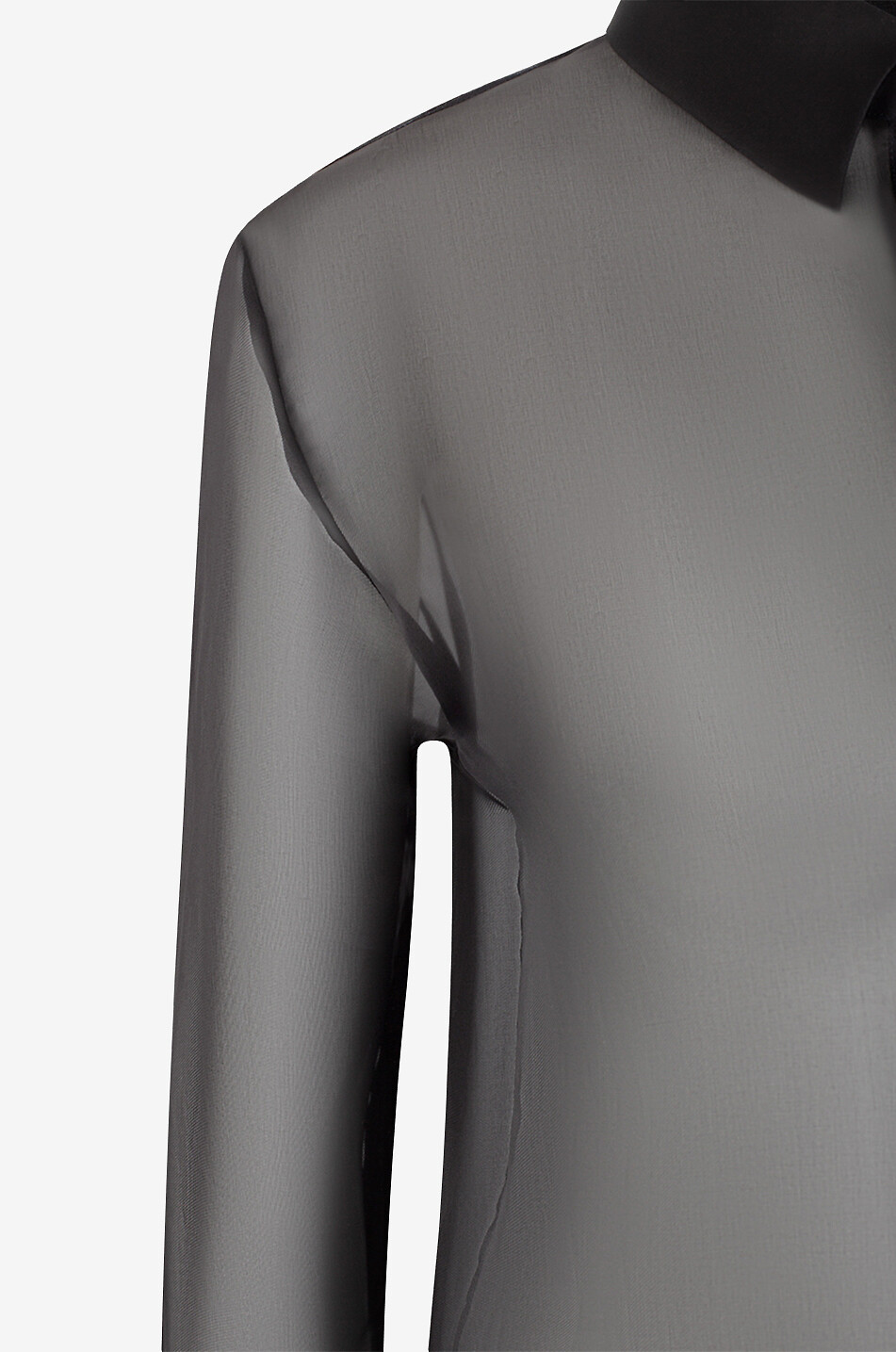 FABIANA FILIPPI Chemise en organza de soie Femme NOIR 8