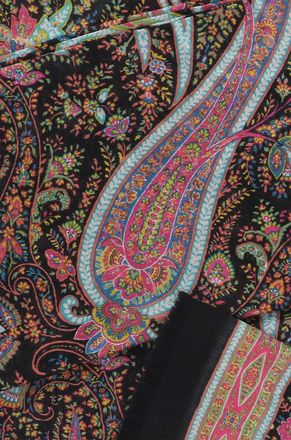 Écharpe en modal et soie Paisley Bouquet