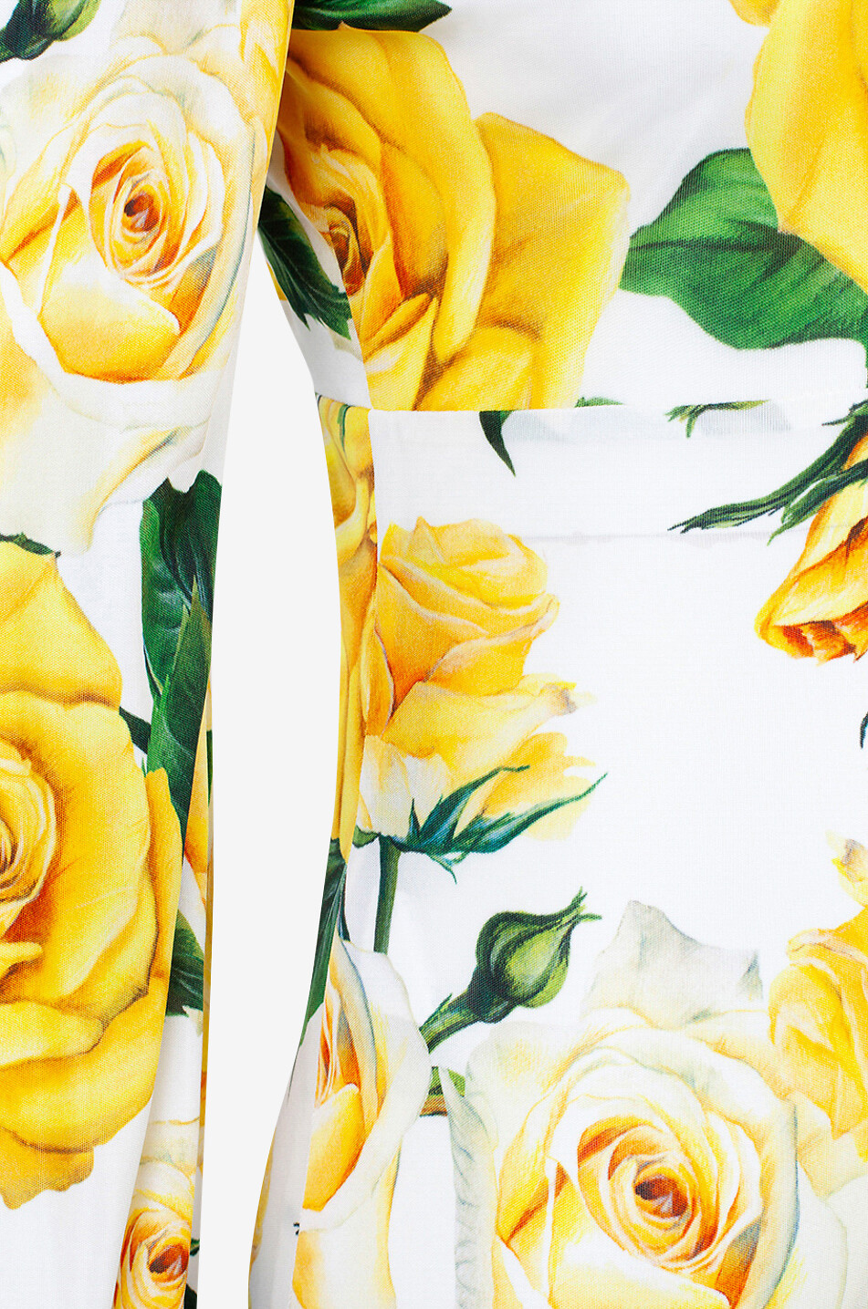 DOLCE & GABBANA Yellow Roses organsin jersey sheath dress Women YELLOW 3