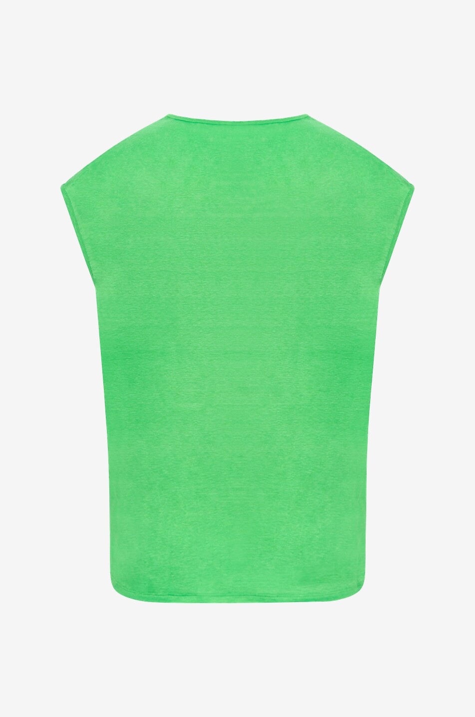 BONGÉNIE Top sans manches en lin Femme VERT 2