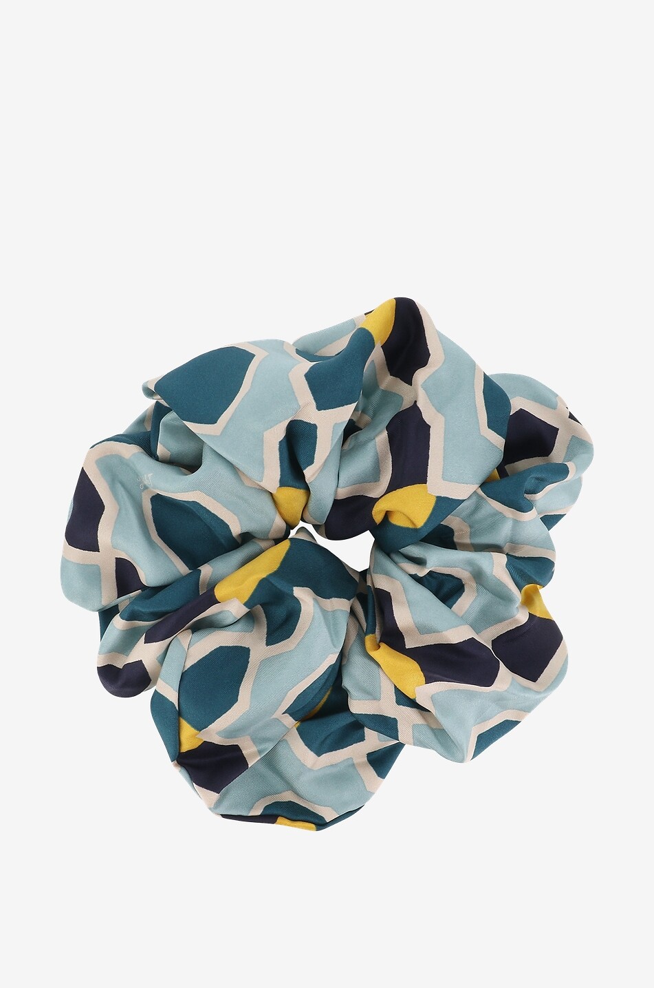 Chouchou en soie imprimée Giga Scrunchie Plaza