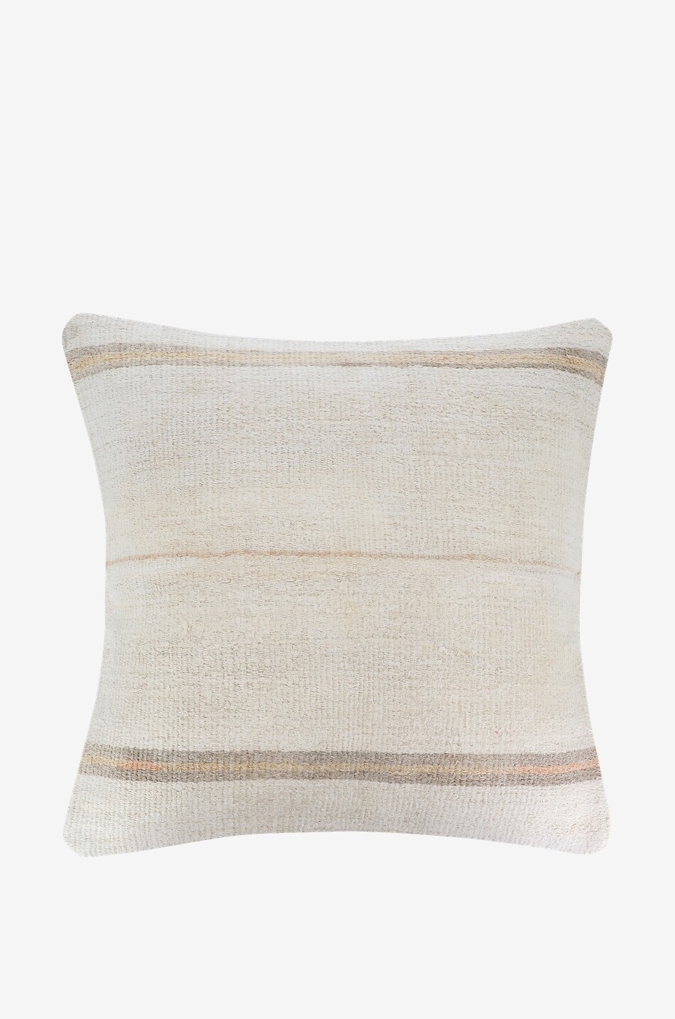 LES OTTOMANS HC03 square striped hemp cushion Home MULTI COLOURED 1