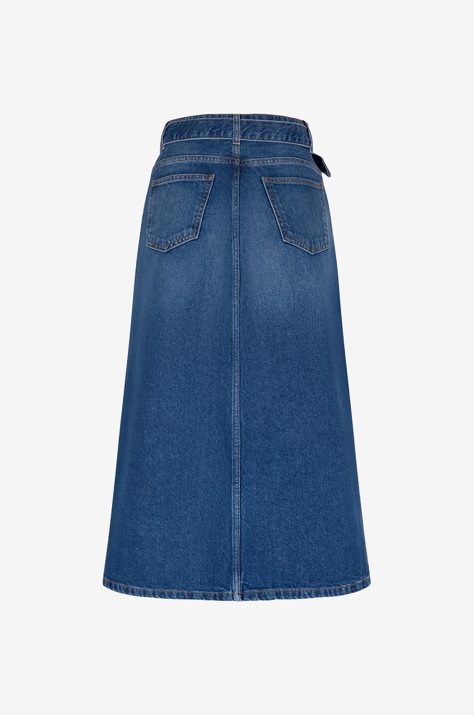 Midirock aus Denim