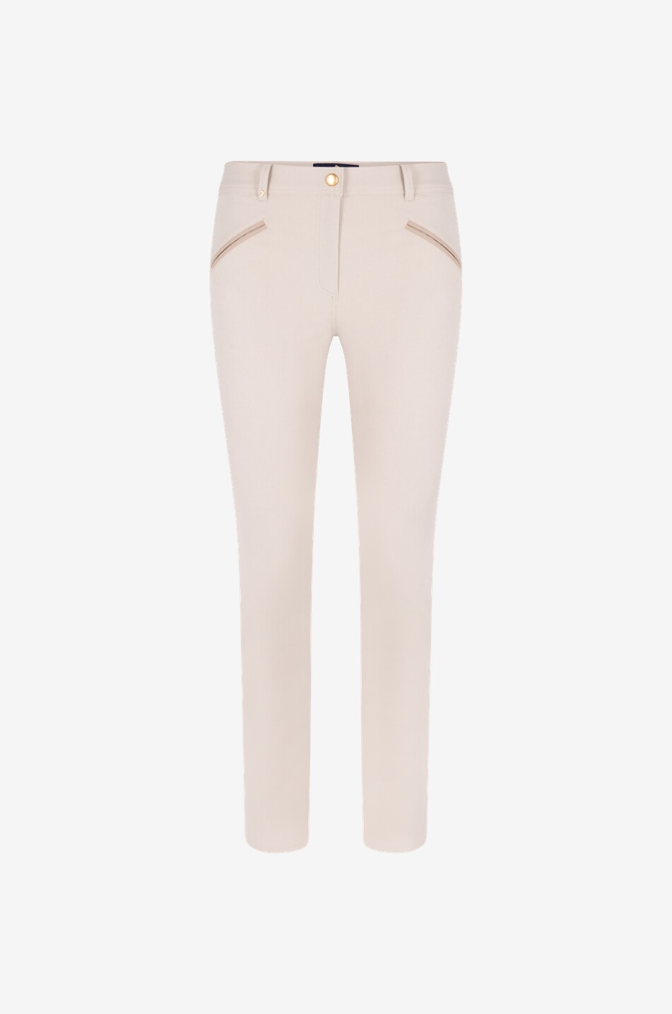 PAMELA HENSON Pantalon slim en coton Royal Femme Beige clair 1