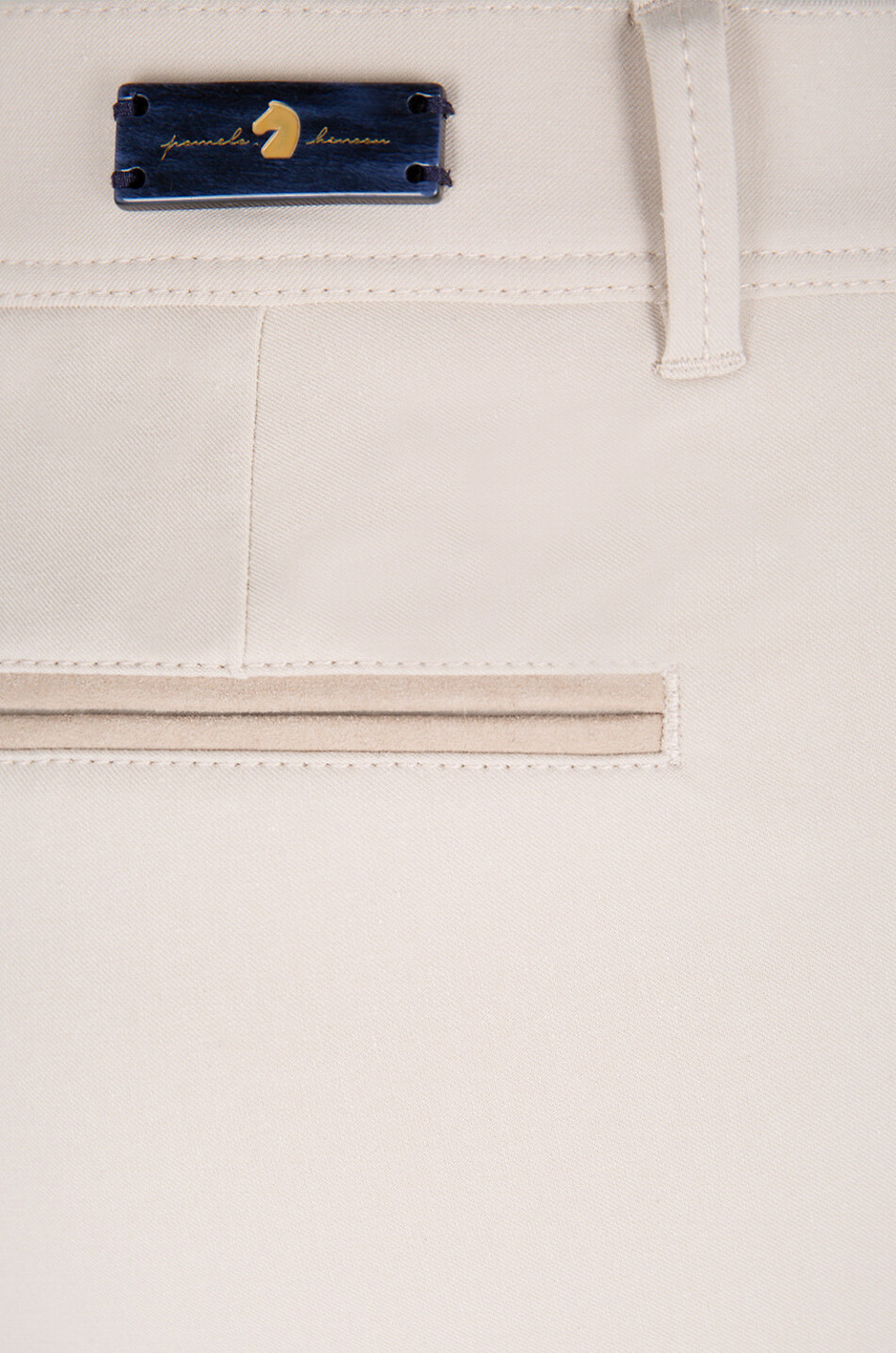PAMELA HENSON Pantalon slim en coton Royal Femme Beige clair 3
