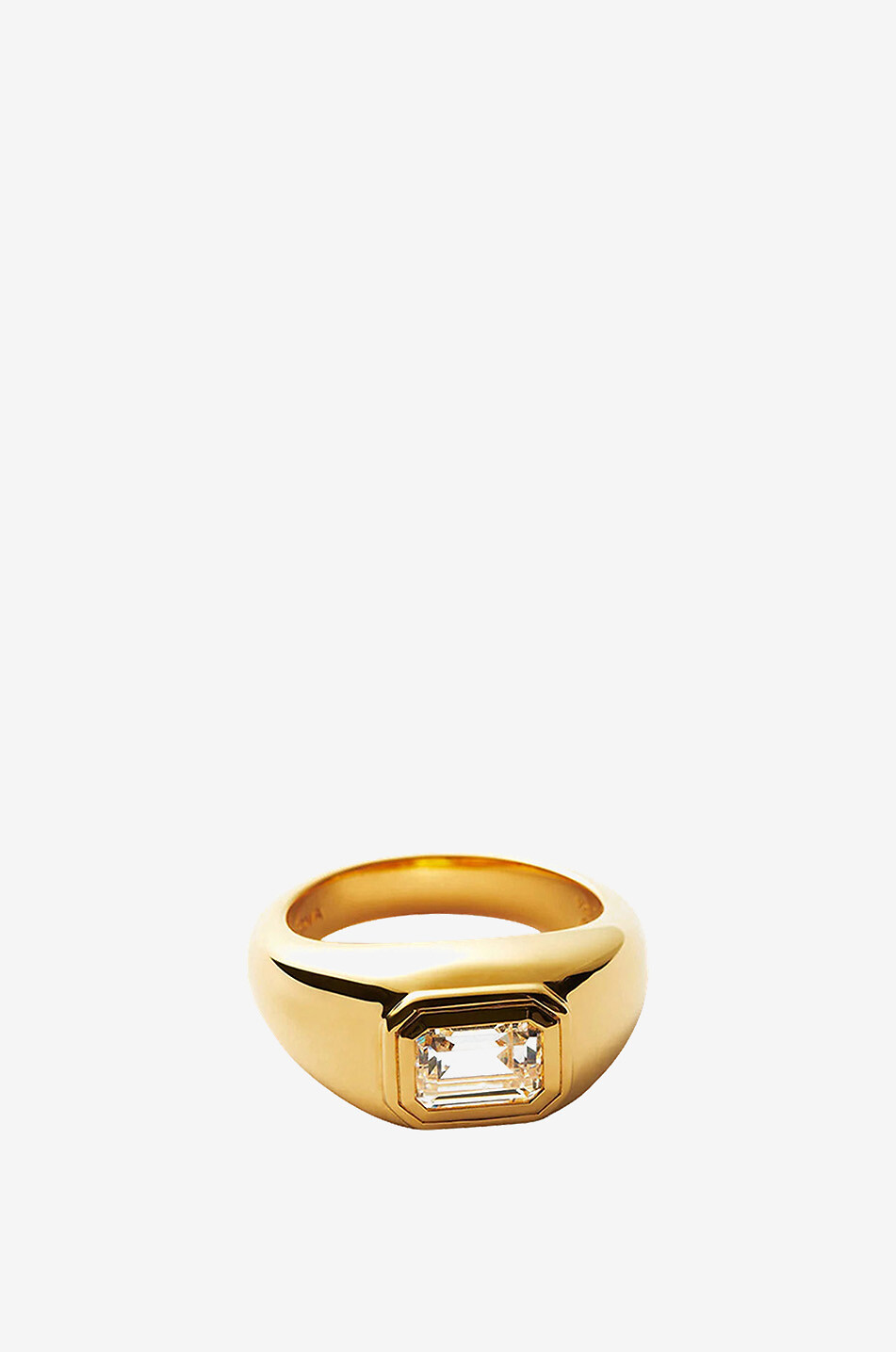MISSOMA Bague dorée à zircon Stone Dome Statement Femme JAUNE 2