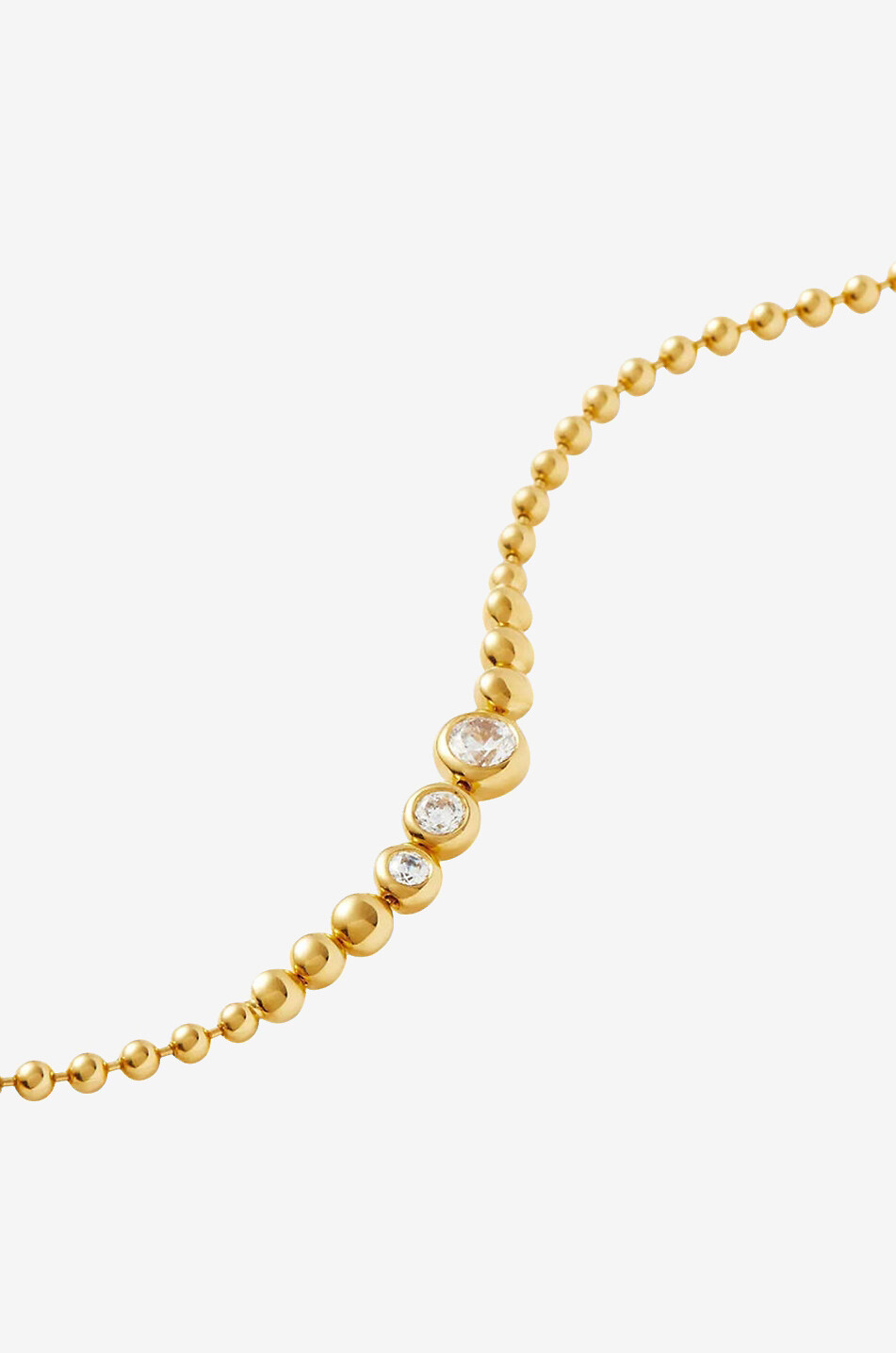 MISSOMA Bracelet en vermeil et zircons Articulated Reversible Stone Beaded Femme JAUNE 2