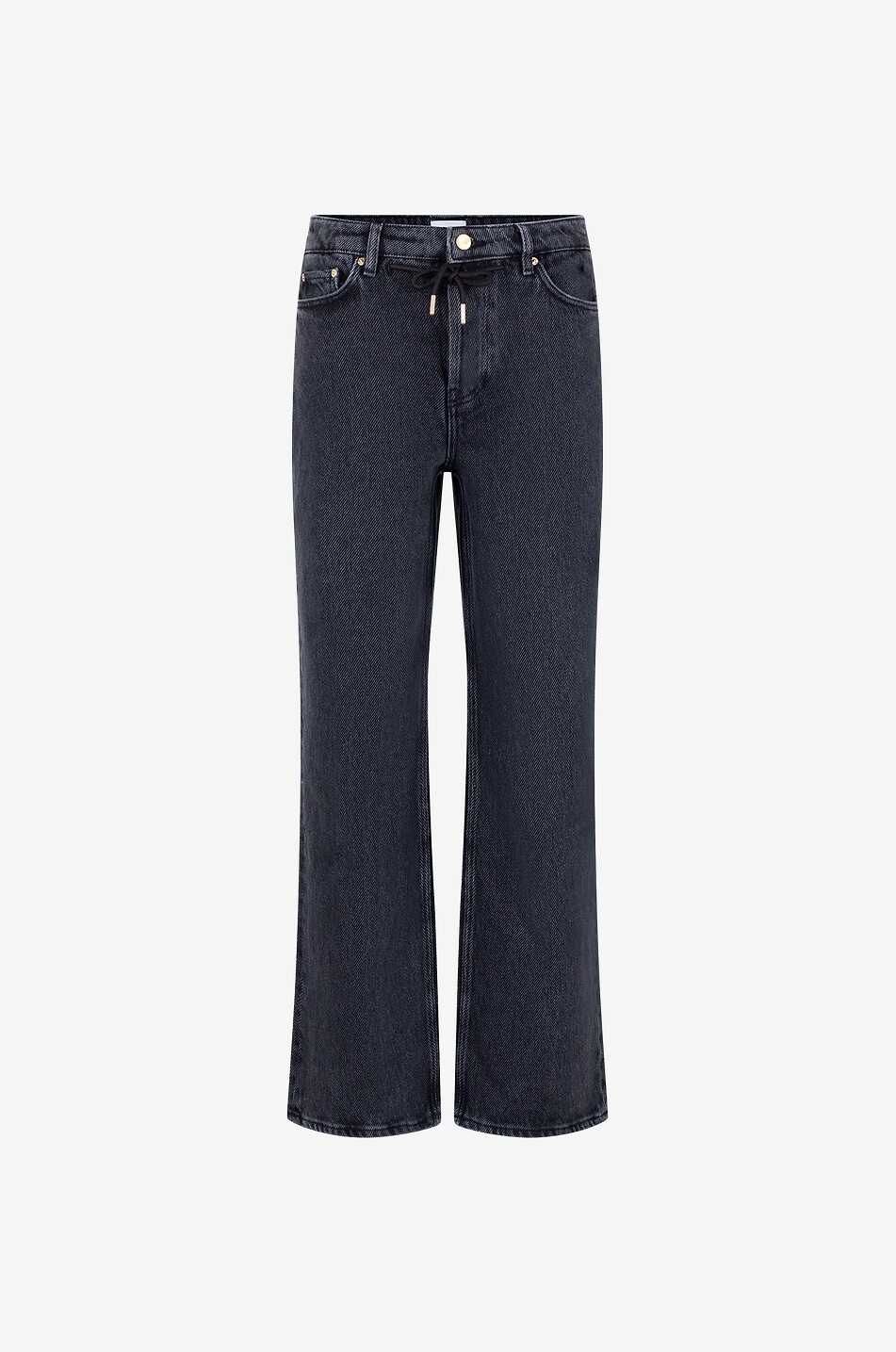 Jean droit avec cordon de serrage Izey Washed Black