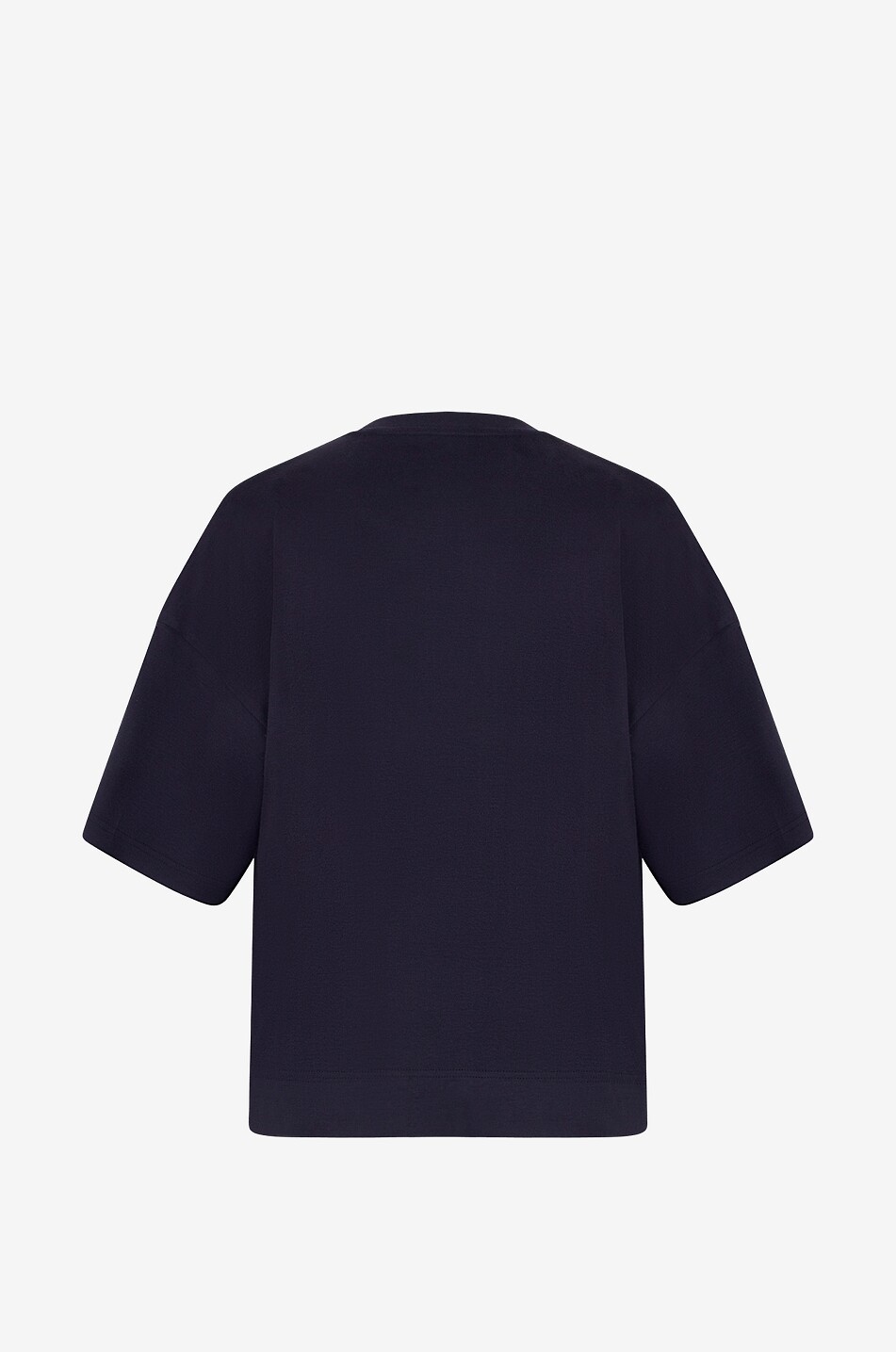 MONCLER Varsity Logo heavy jersey boxy T-shirt Women DARK BLUE 2
