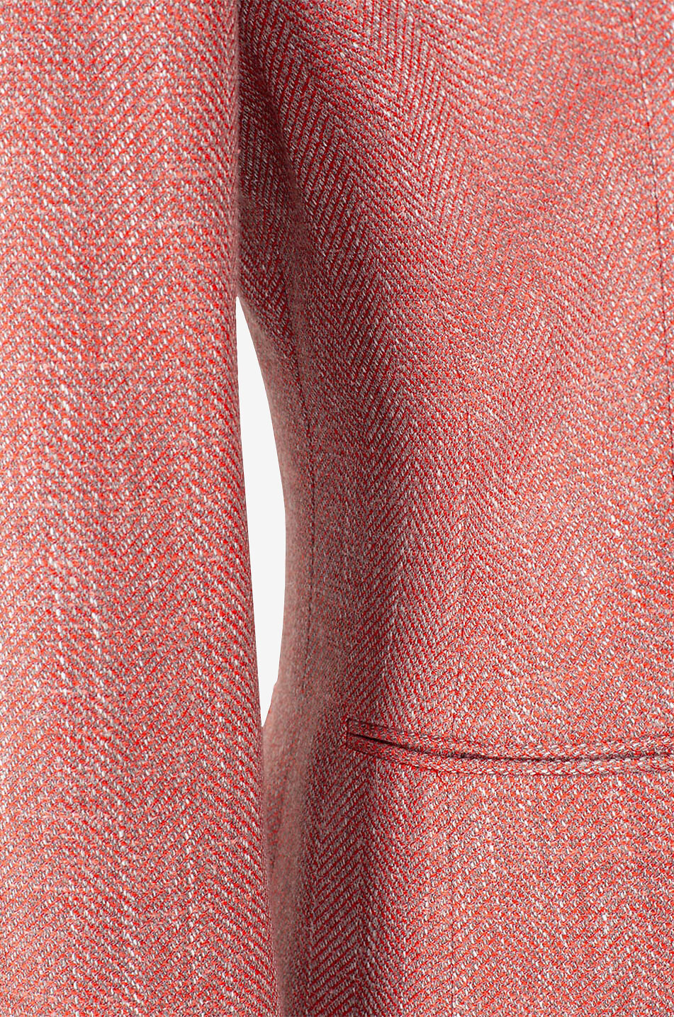 Herringbone cinched cashmere blend blazer