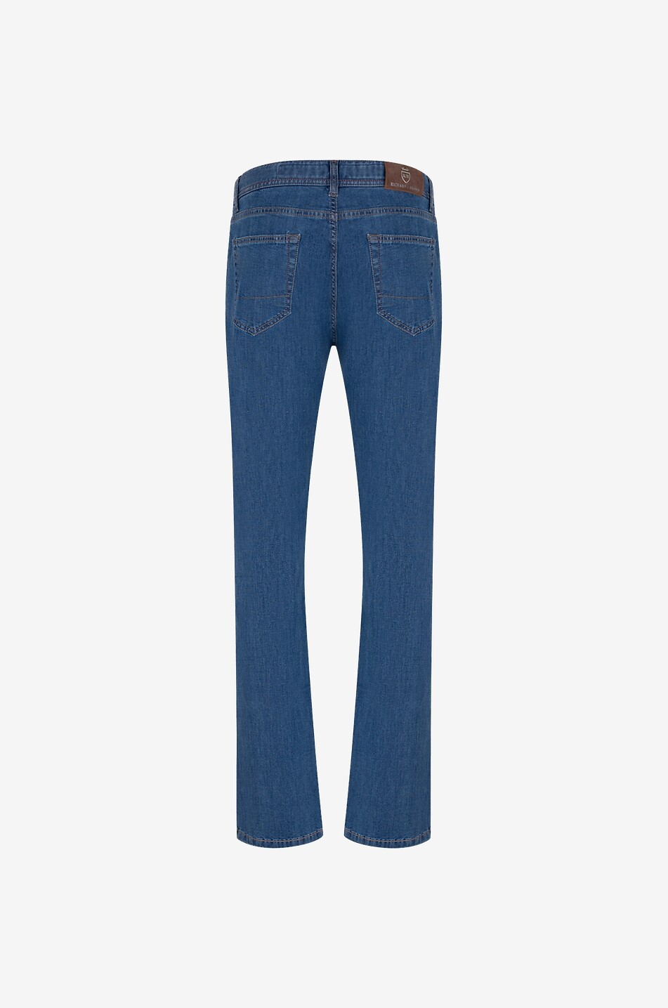 RICHARD J. BROWN Jeans mit geradem Bein aus Baumwolle Modal Seide Tokyo Herren MITTELBLAU 2