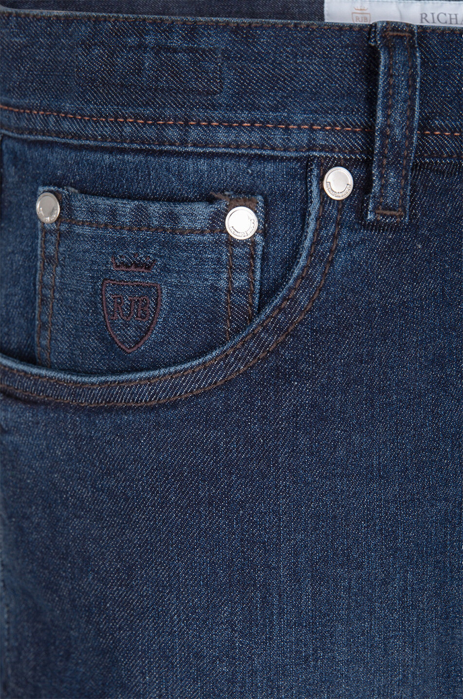 RICHARD J. BROWN Jeans mit geradem Bein aus Baumwolle Modal und Seide Tokyo Herren DUNKELBLAU 3