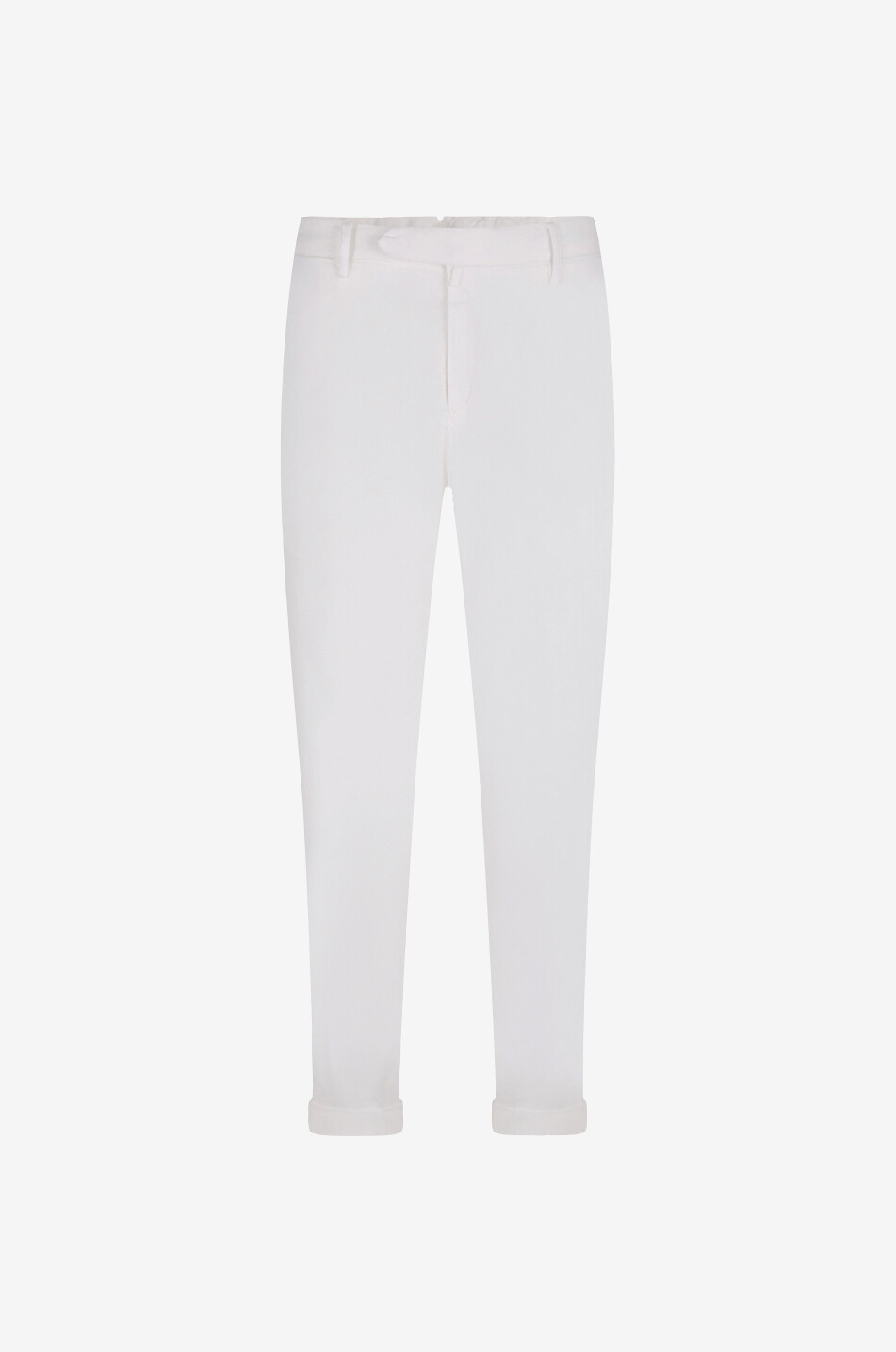 Slim fit chino linen and cotton trousers