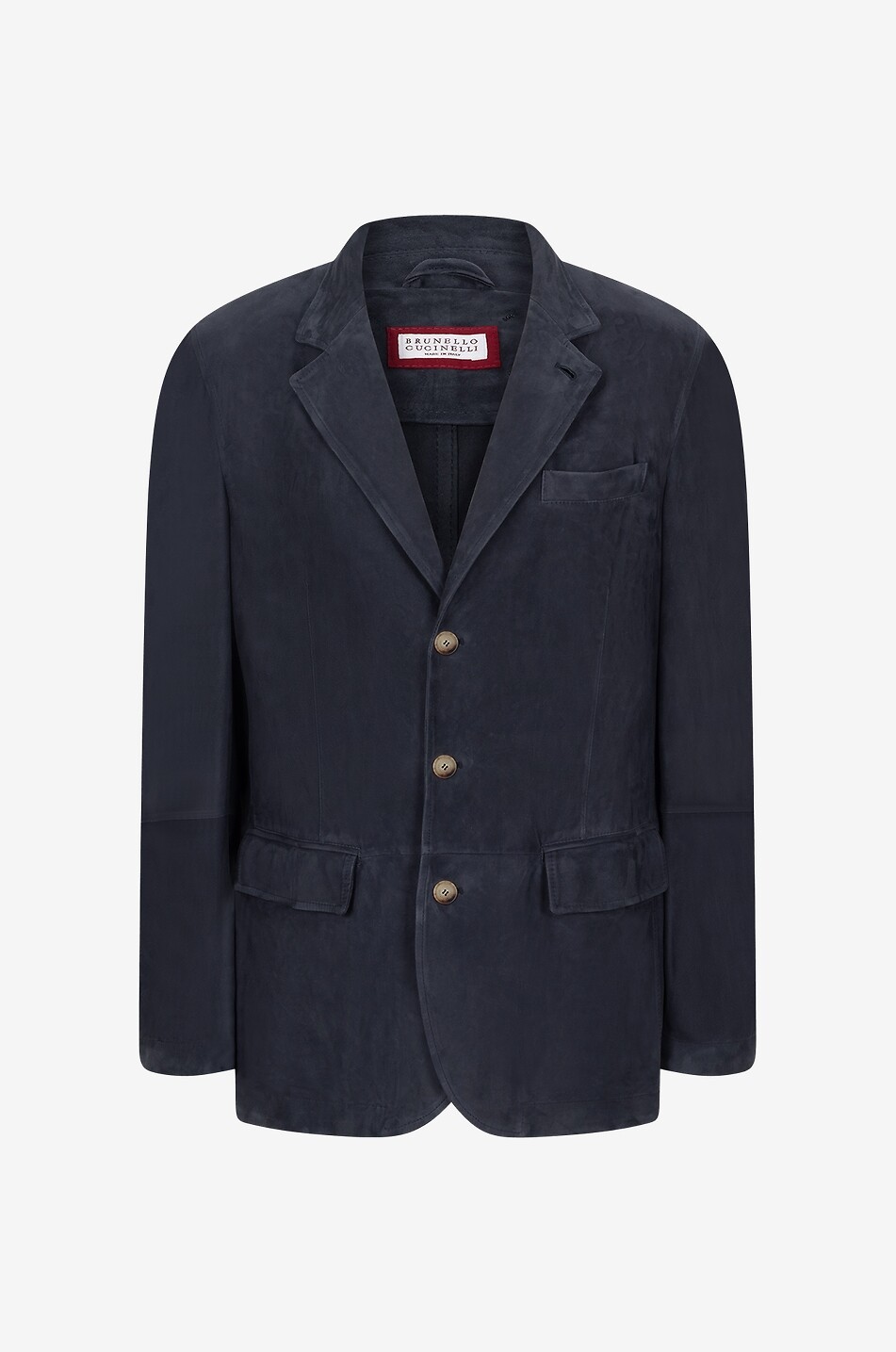 Single-breasted suede blazer